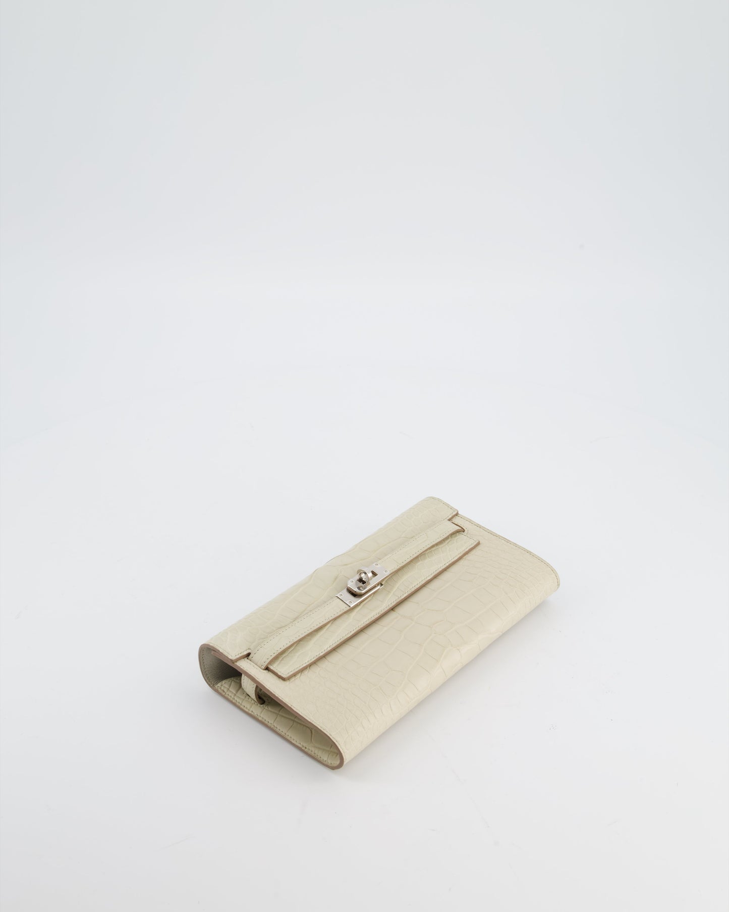 Herm�s Kelly To Go Bag in Beton Alligator Mississippiensis Leather with Palladium Hardware