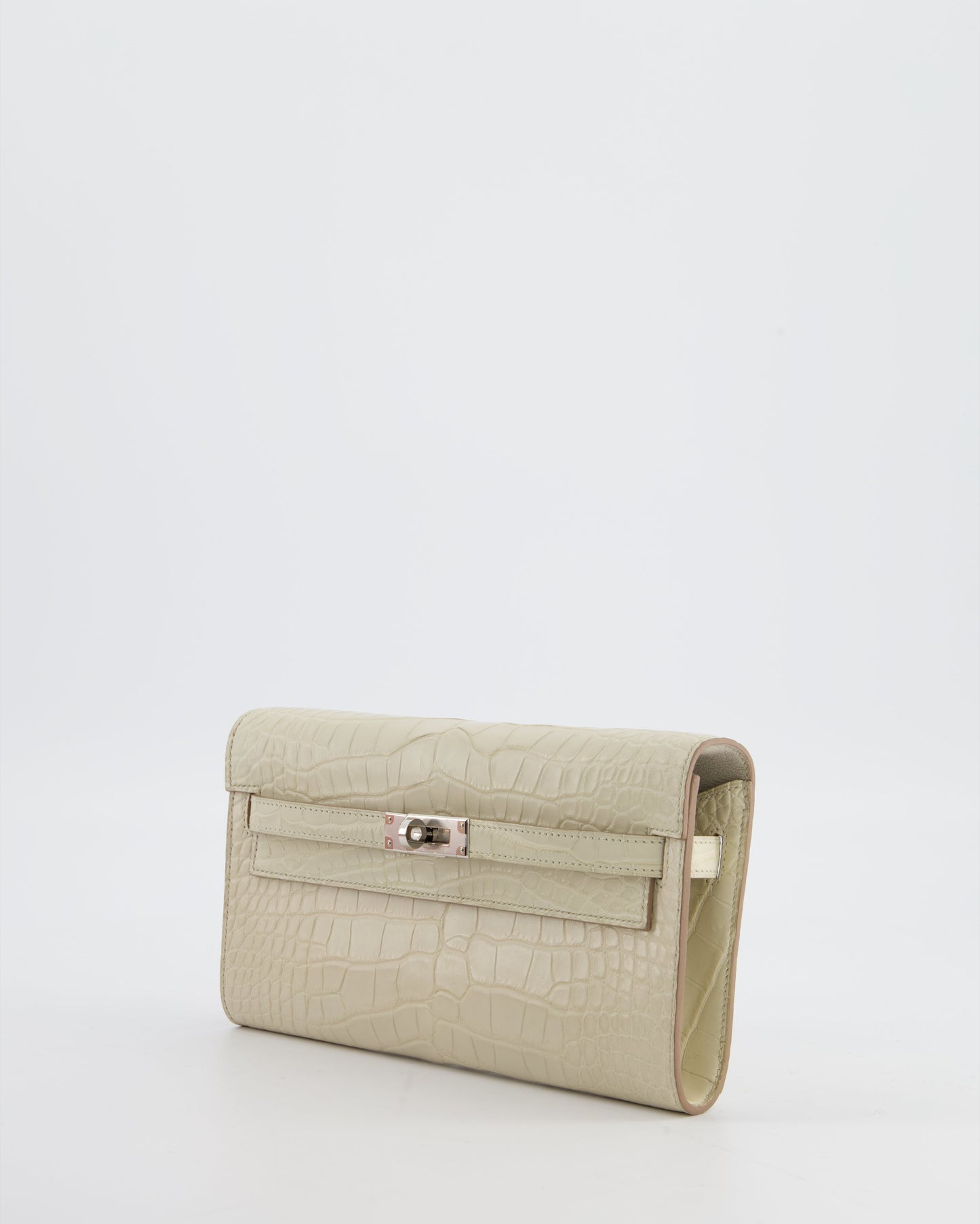 Herm�s Kelly To Go Bag in Beton Alligator Mississippiensis Leather with Palladium Hardware