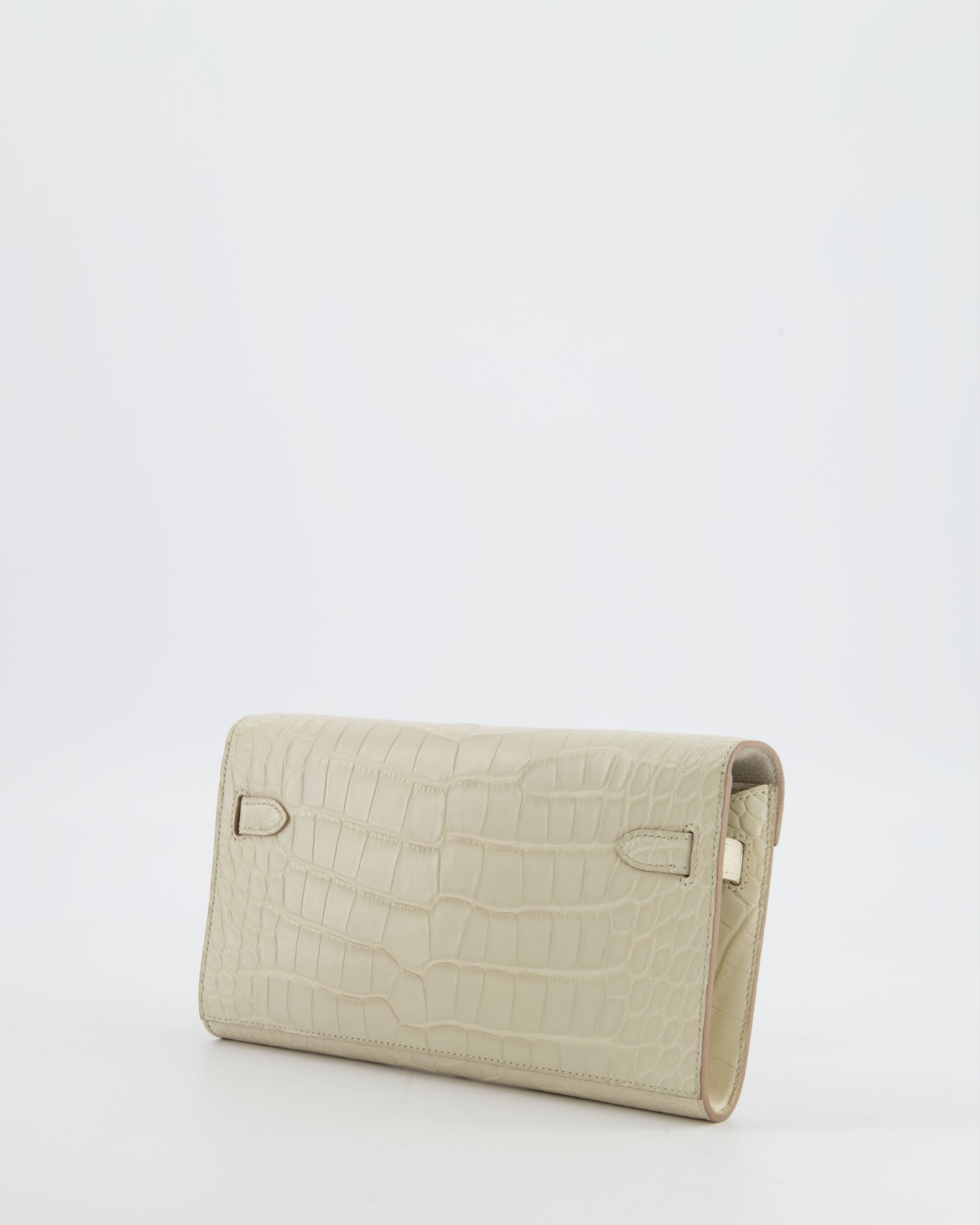Herm�s Kelly To Go Bag in Beton Alligator Mississippiensis Leather with Palladium Hardware