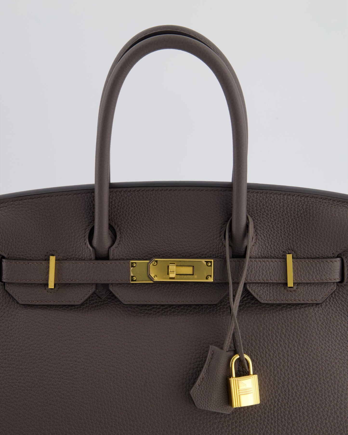 *HOT* The Elite Bags Birkin 30cm Bag in Gris Etain Togo Leather with Gold Hardware
