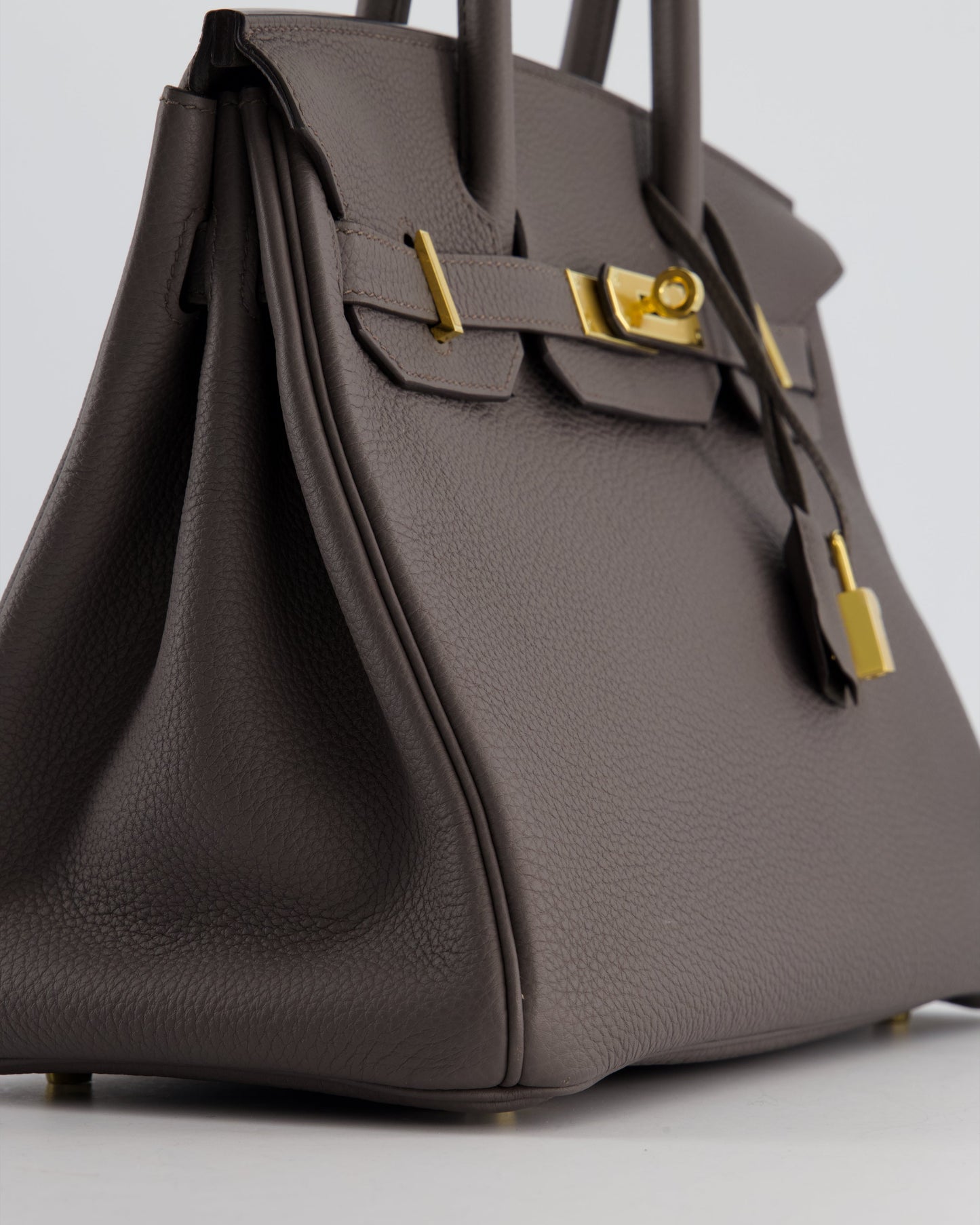 *HOT* The Elite Bags Birkin 30cm Bag in Gris Etain Togo Leather with Gold Hardware