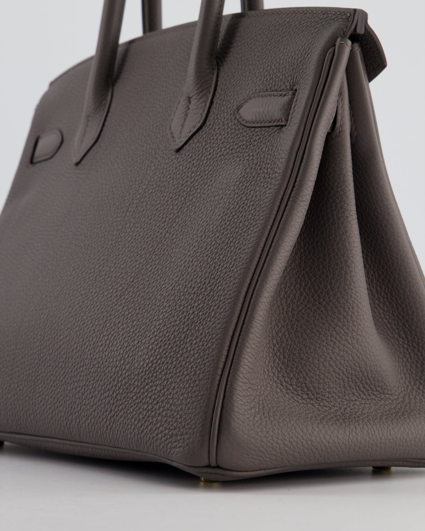 *HOT* The Elite Bags Birkin 30cm Bag in Gris Etain Togo Leather with Gold Hardware