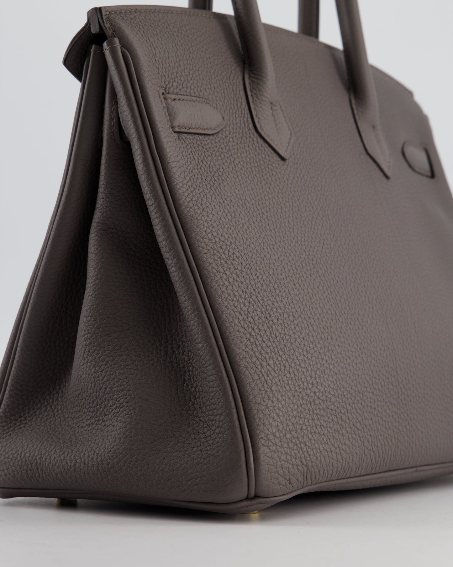 *HOT* The Elite Bags Birkin 30cm Bag in Gris Etain Togo Leather with Gold Hardware