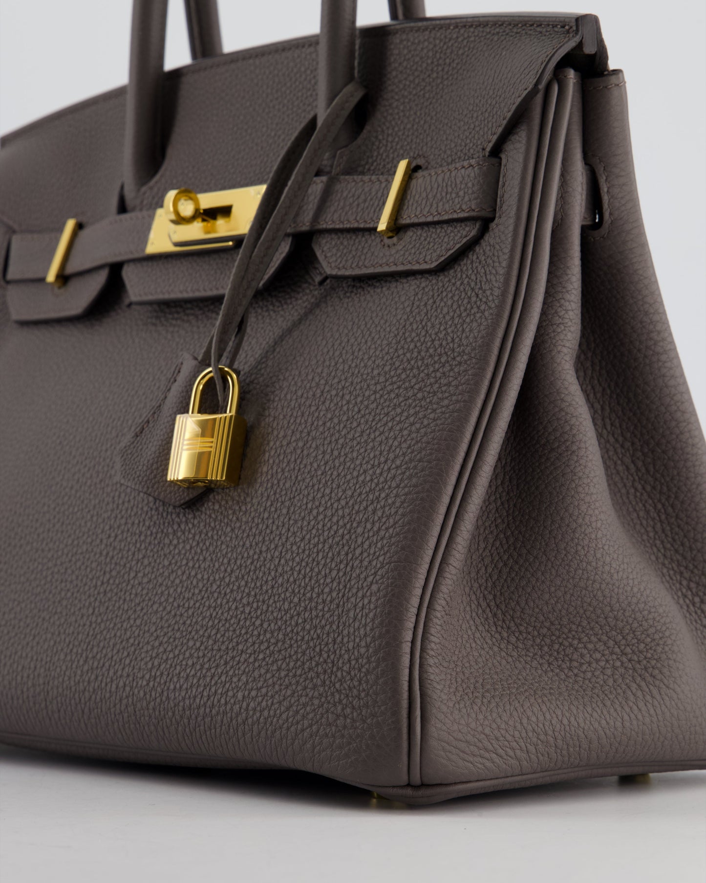 *HOT* The Elite Bags Birkin 30cm Bag in Gris Etain Togo Leather with Gold Hardware