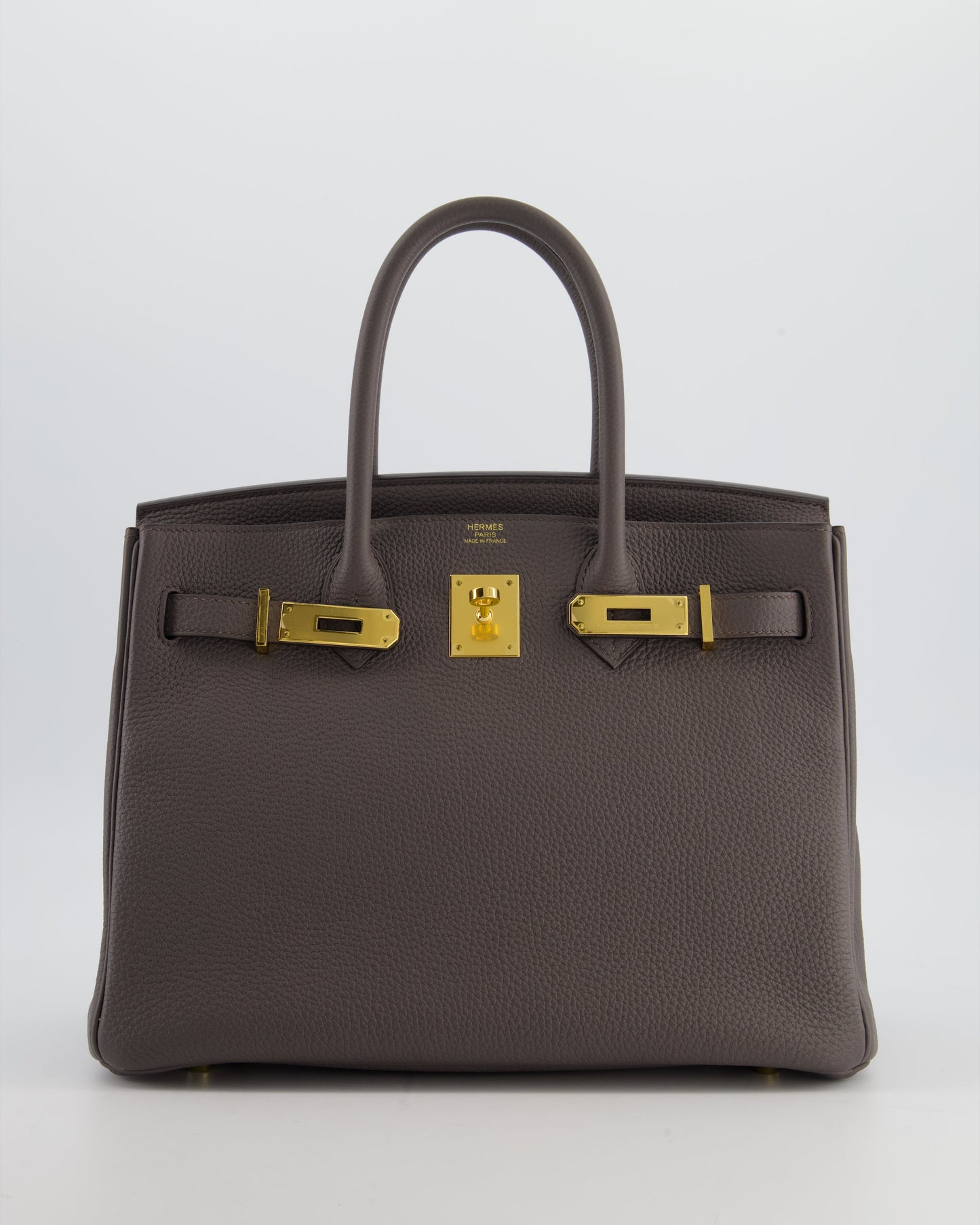 *HOT* The Elite Bags Birkin 30cm Bag in Gris Etain Togo Leather with Gold Hardware