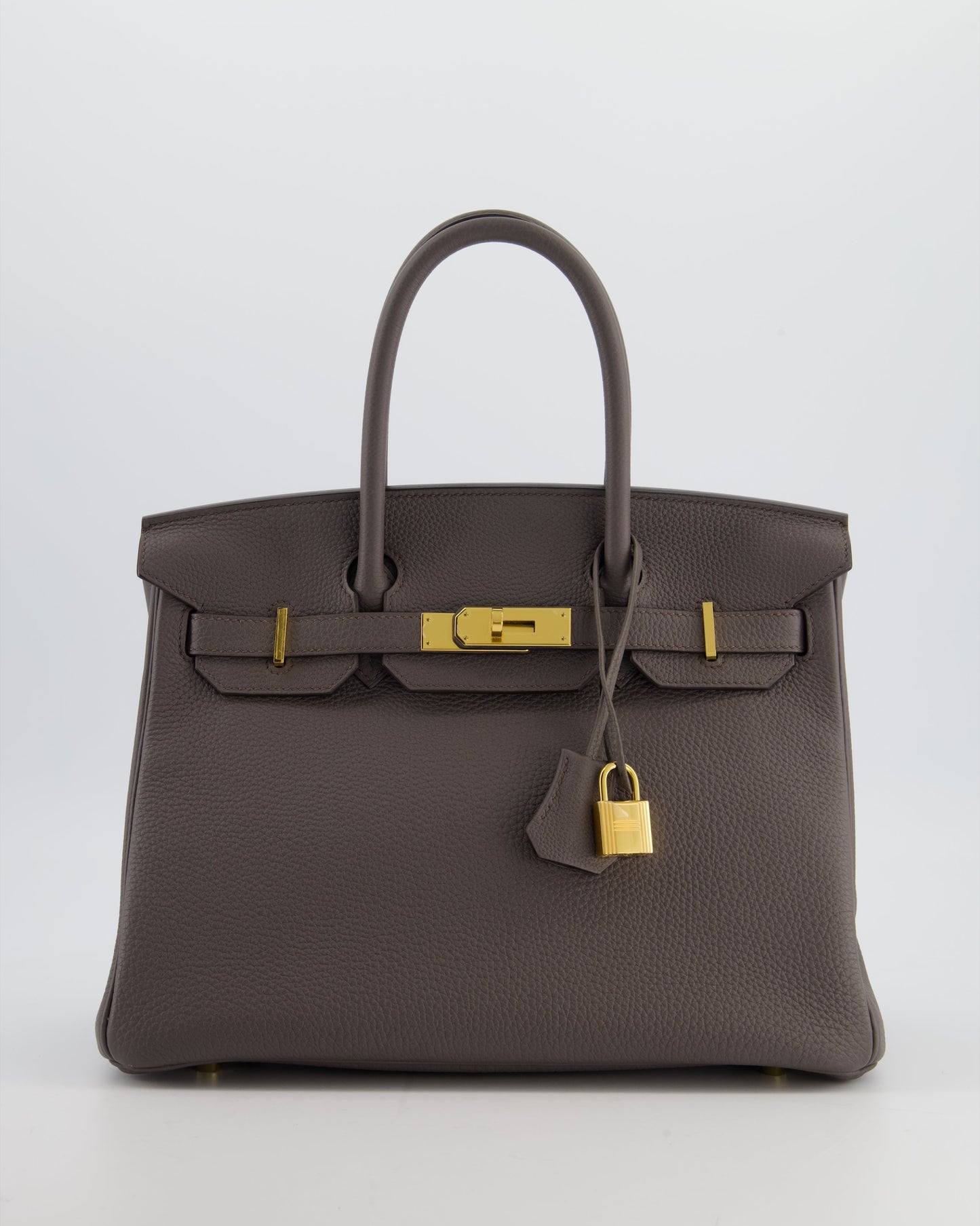 *HOT* The Elite Bags Birkin 30cm Bag in Gris Etain Togo Leather with Gold Hardware