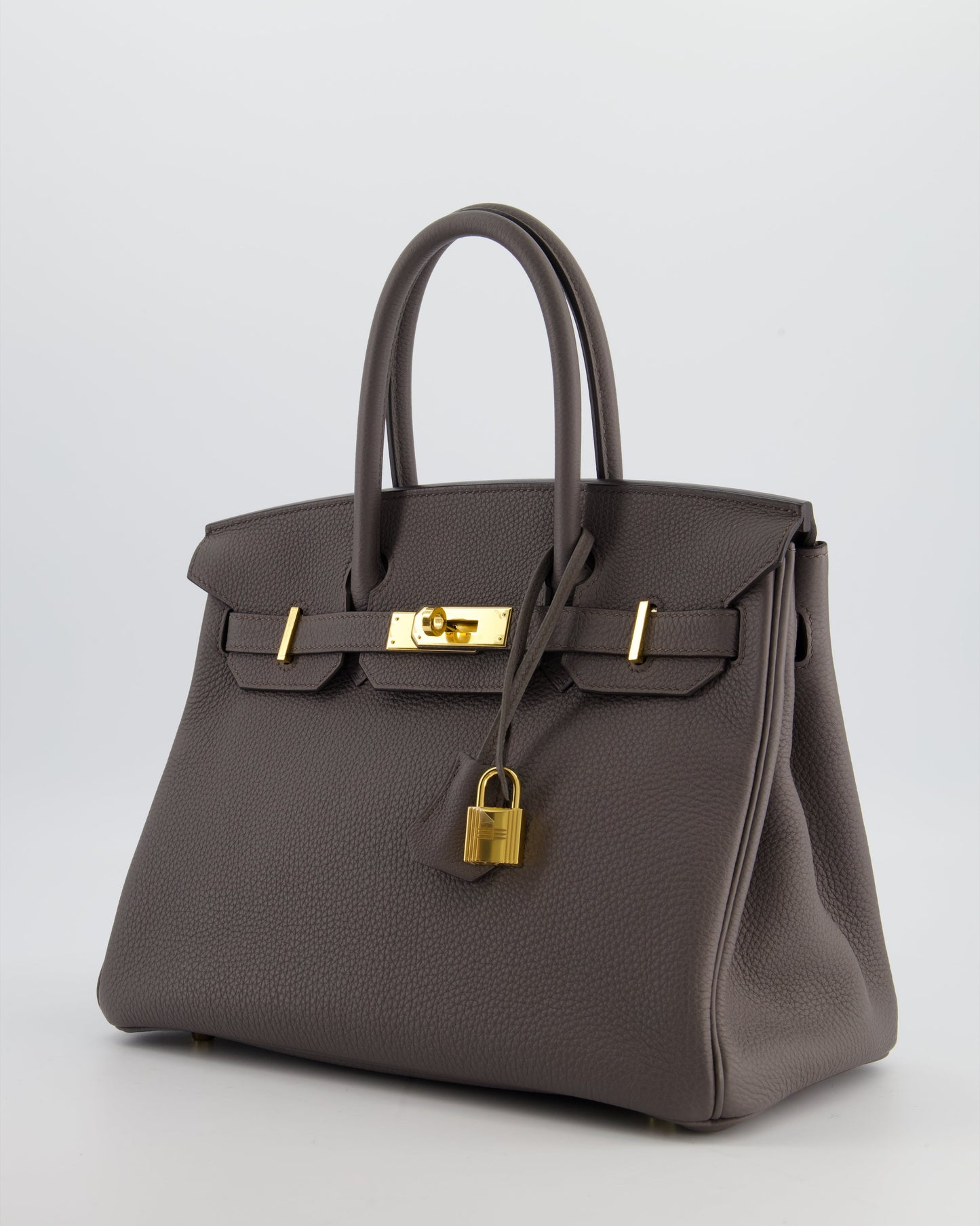 *HOT* The Elite Bags Birkin 30cm Bag in Gris Etain Togo Leather with Gold Hardware