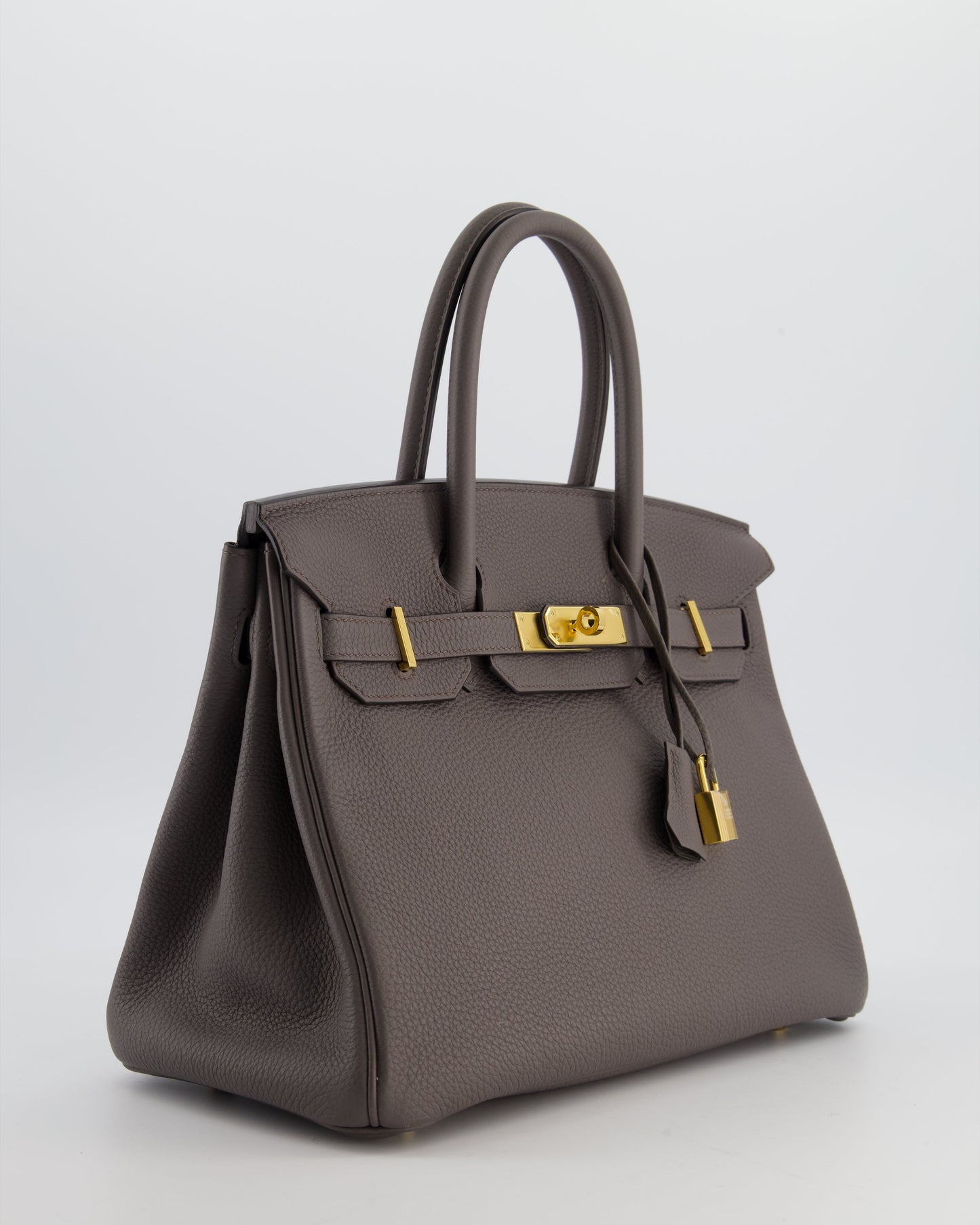 *HOT* The Elite Bags Birkin 30cm Bag in Gris Etain Togo Leather with Gold Hardware