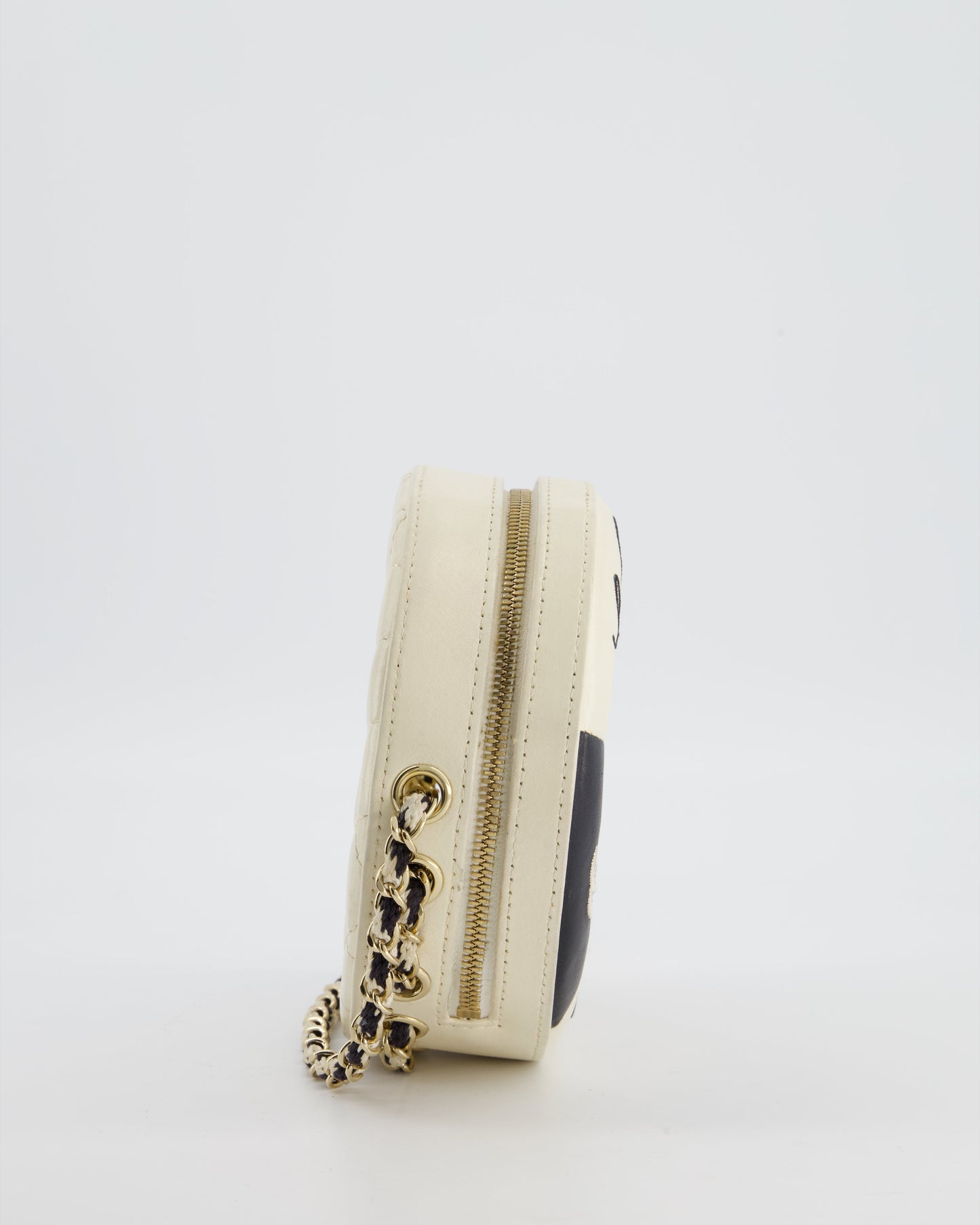 *RARE & FIRE PRICE* Chanel La Pausa Coco Lifesaver Bag in Black and White with Champagne Gold Hardware
