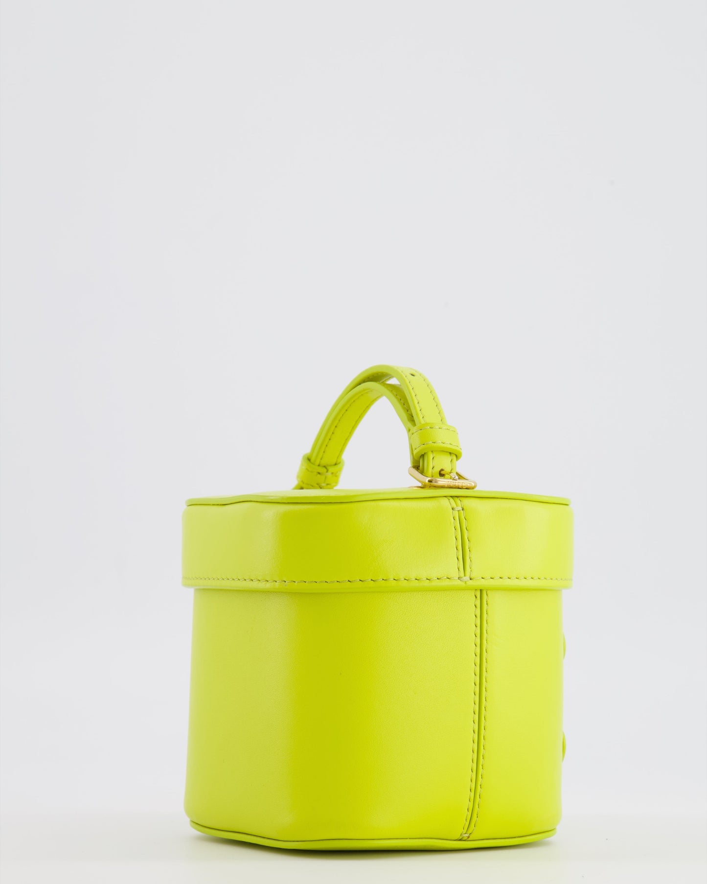 Céline Lime Yellow Leather Small Box Cuir Triomphe Bag
