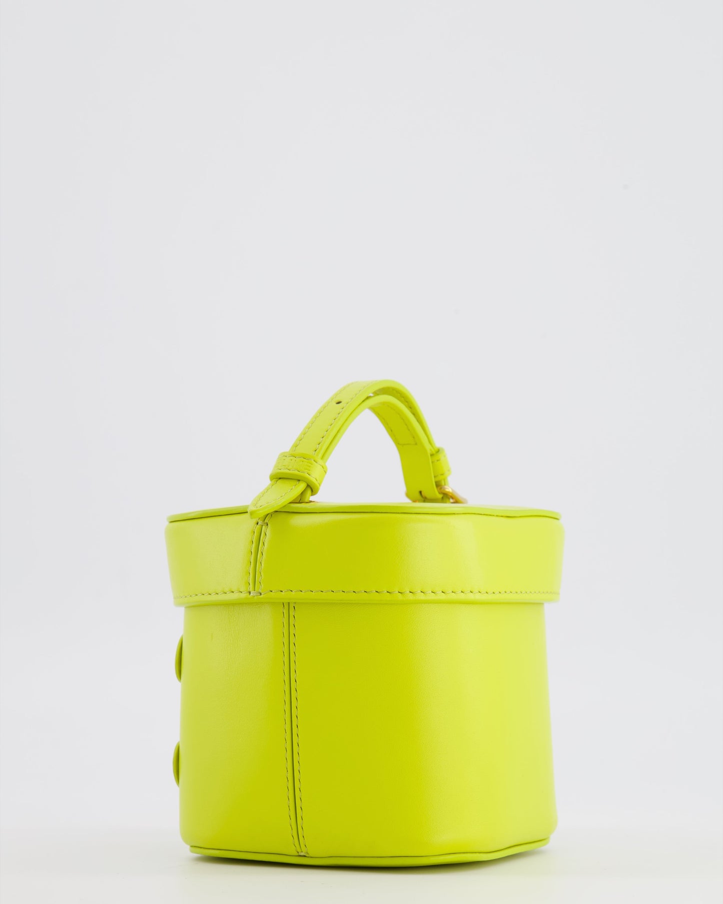 Céline Lime Yellow Leather Small Box Cuir Triomphe Bag