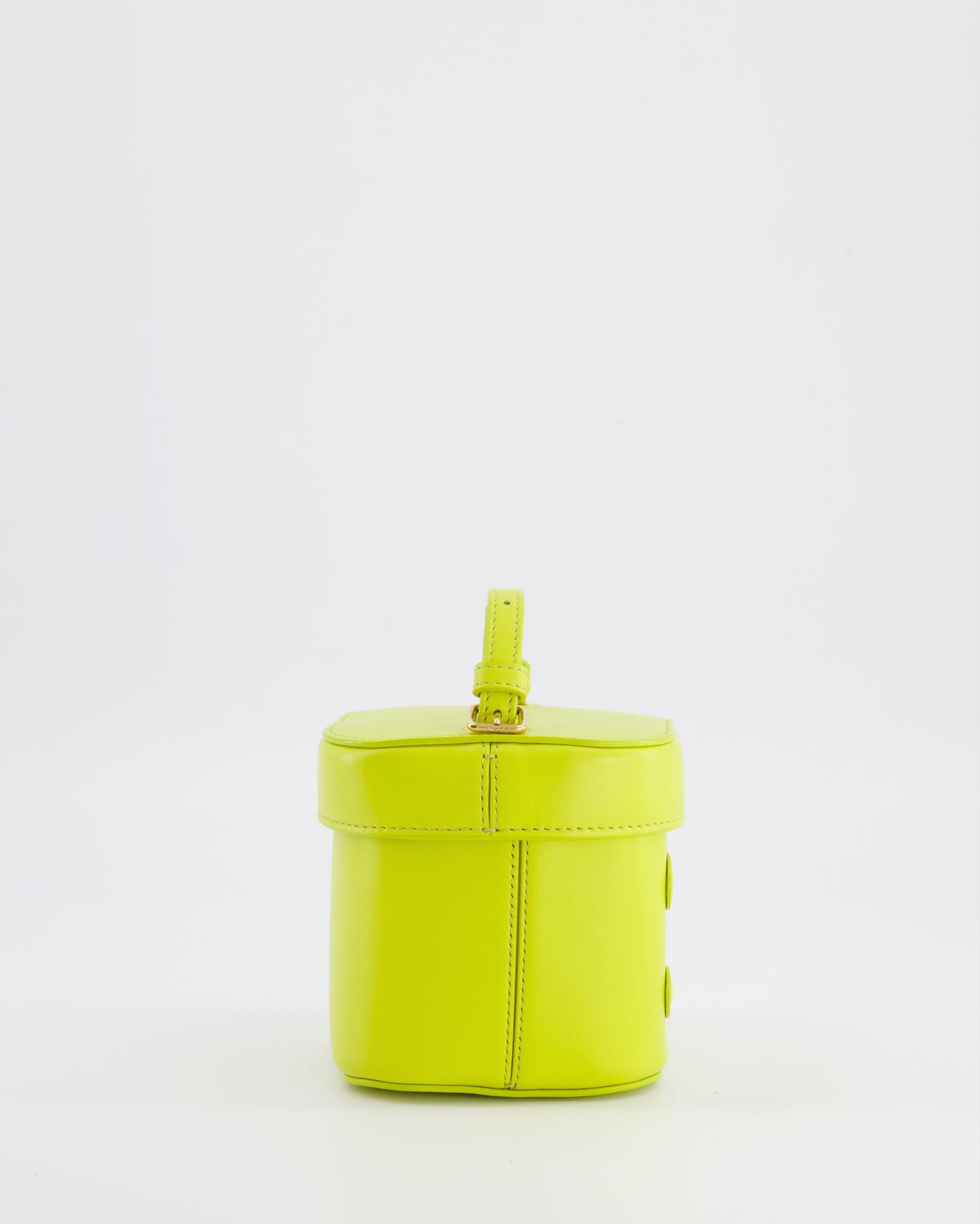 Céline Lime Yellow Leather Small Box Cuir Triomphe Bag