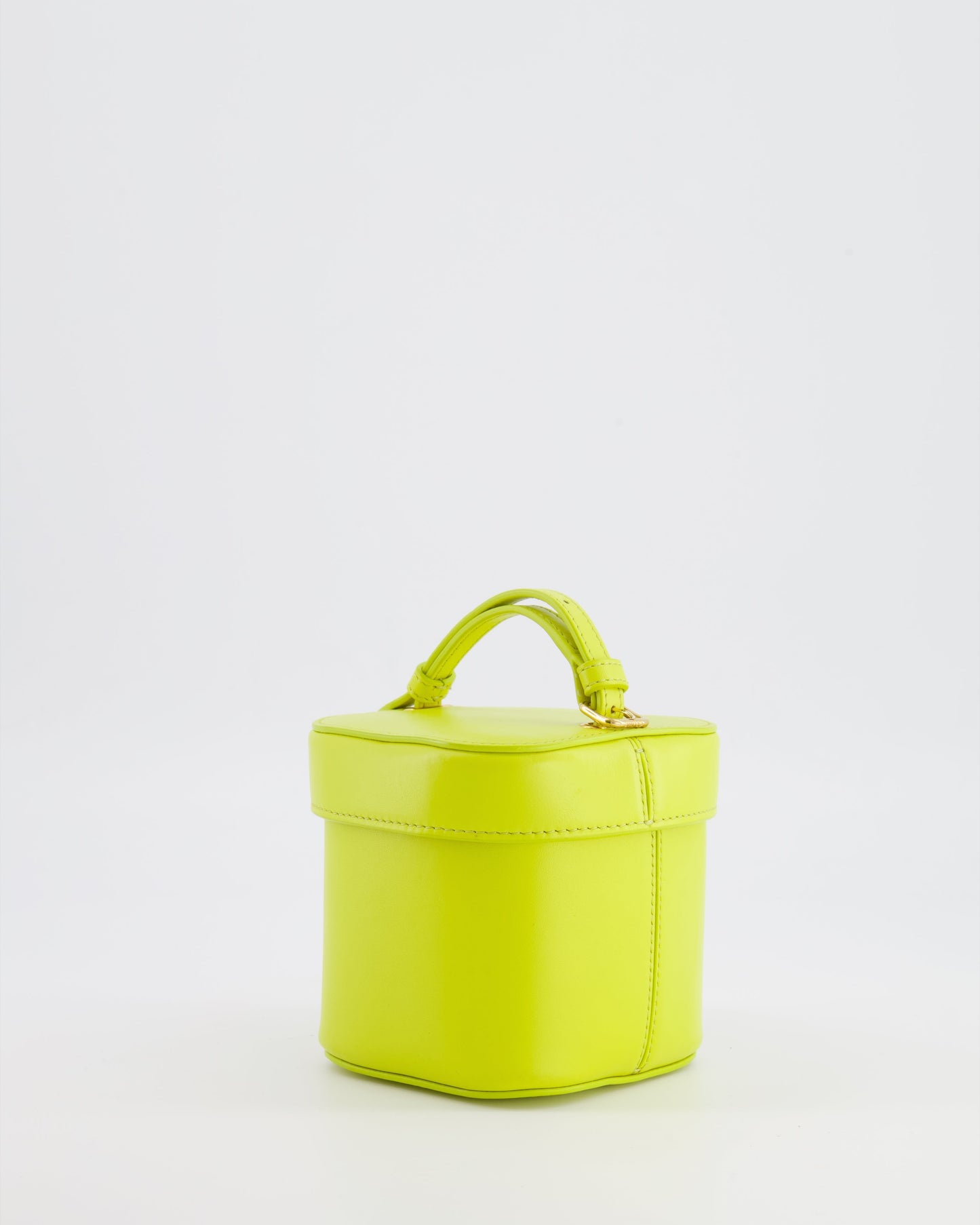 Céline Lime Yellow Leather Small Box Cuir Triomphe Bag