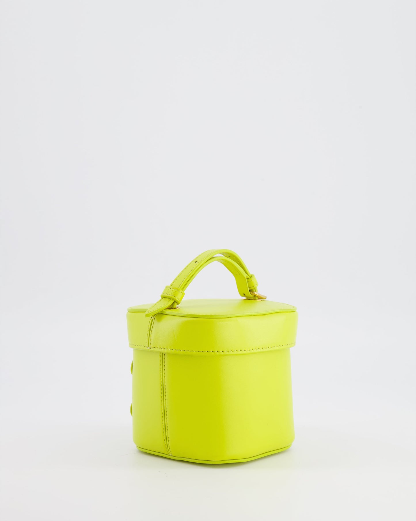Céline Lime Yellow Leather Small Box Cuir Triomphe Bag