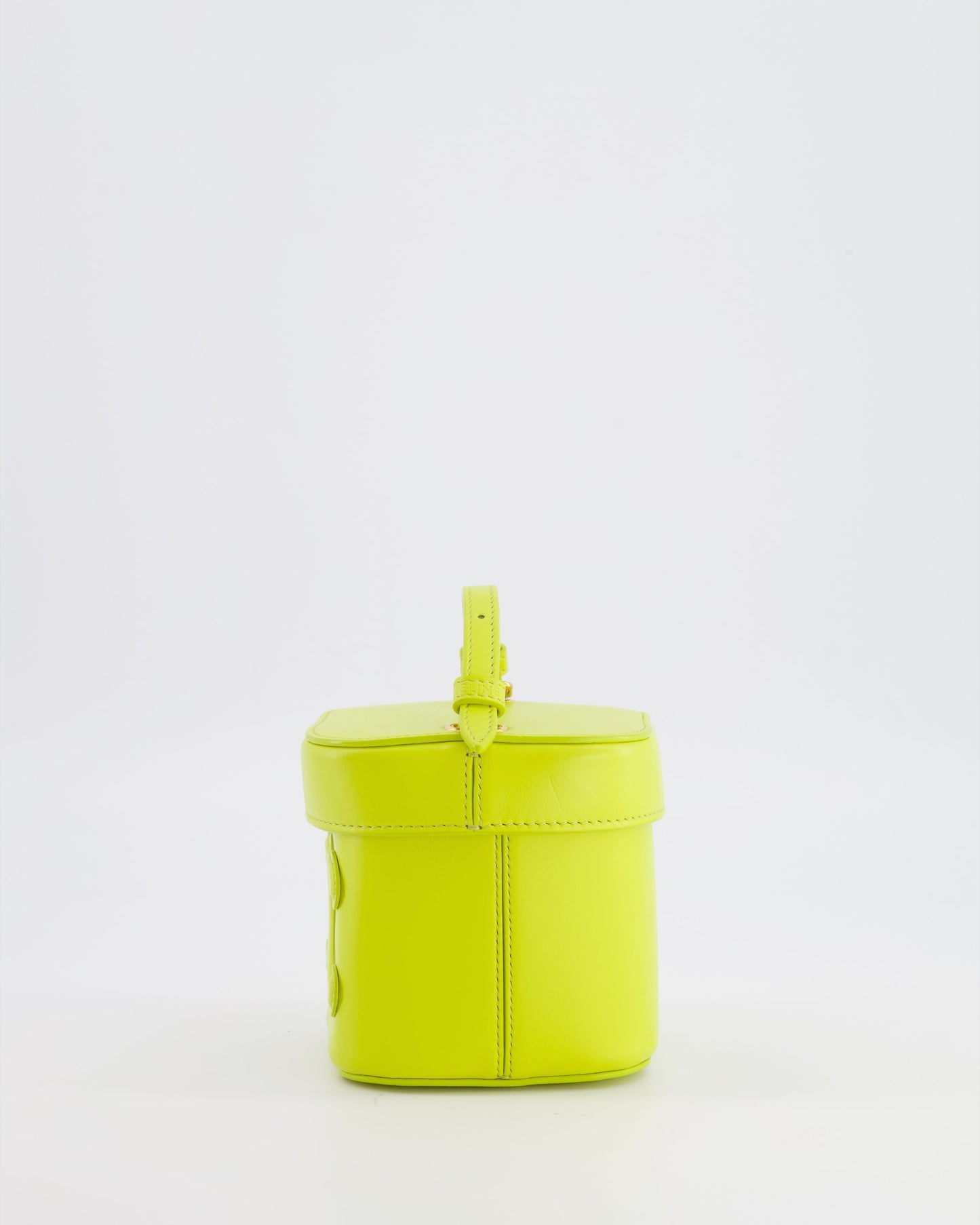 Céline Lime Yellow Leather Small Box Cuir Triomphe Bag