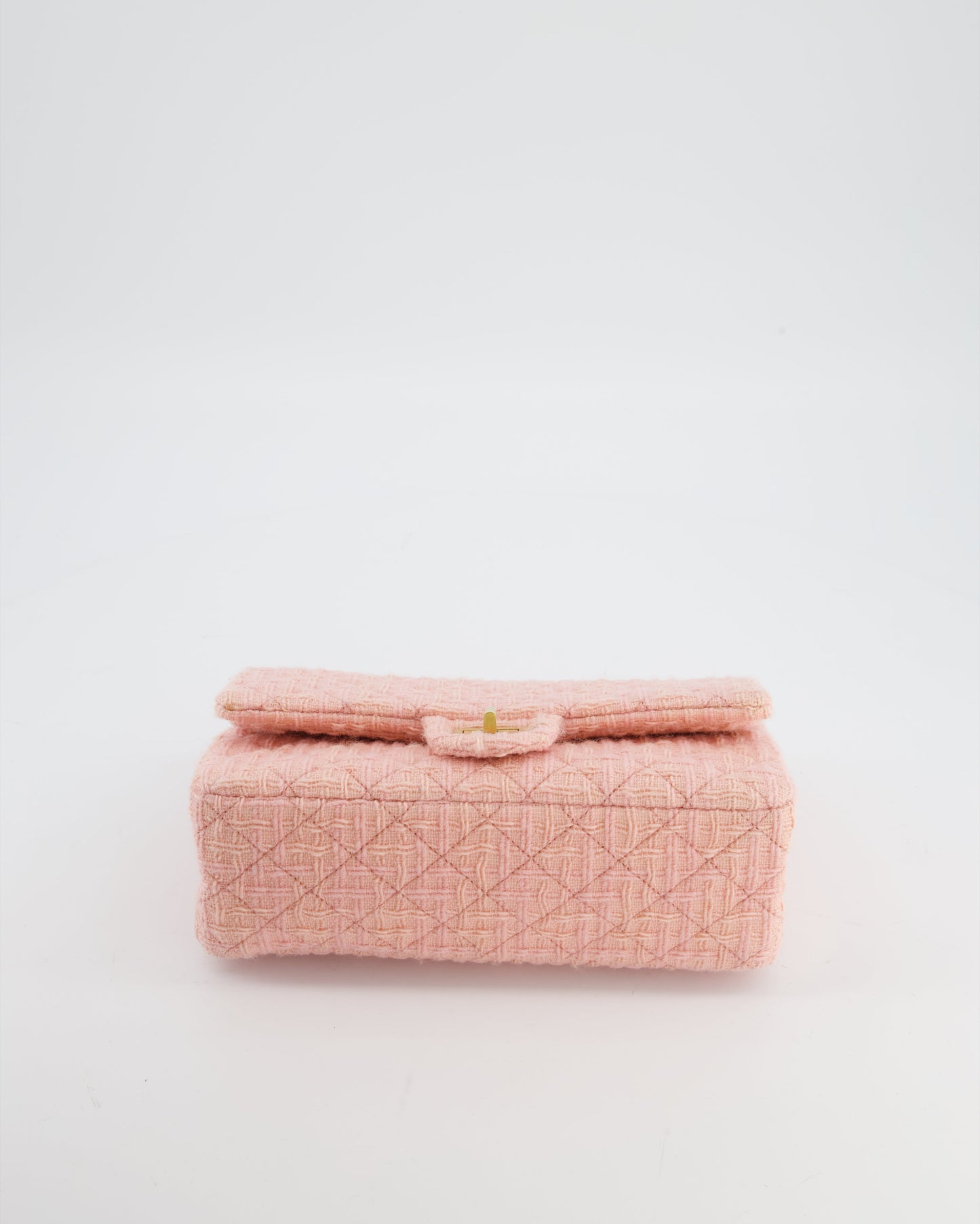 Chanel Pink Tweed Small Reissue 2.55 Double Flap Bag in with Ruthenium Hardware