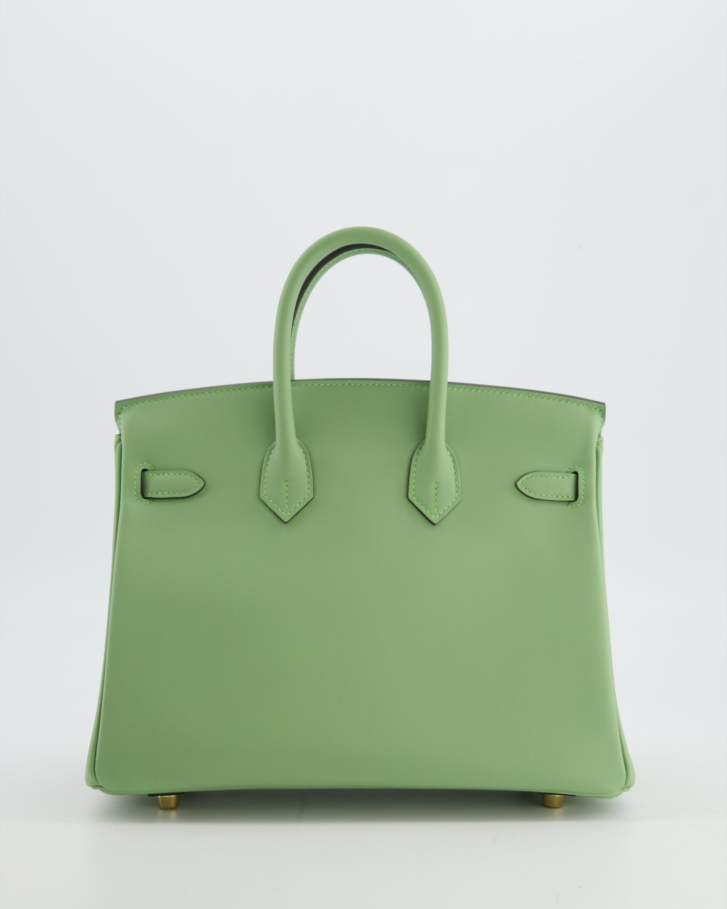 *HOT COLOUR* Herm�s Birkin 25 Retourne Bag in Vert Criquet Swift Leather with Gold Hardware