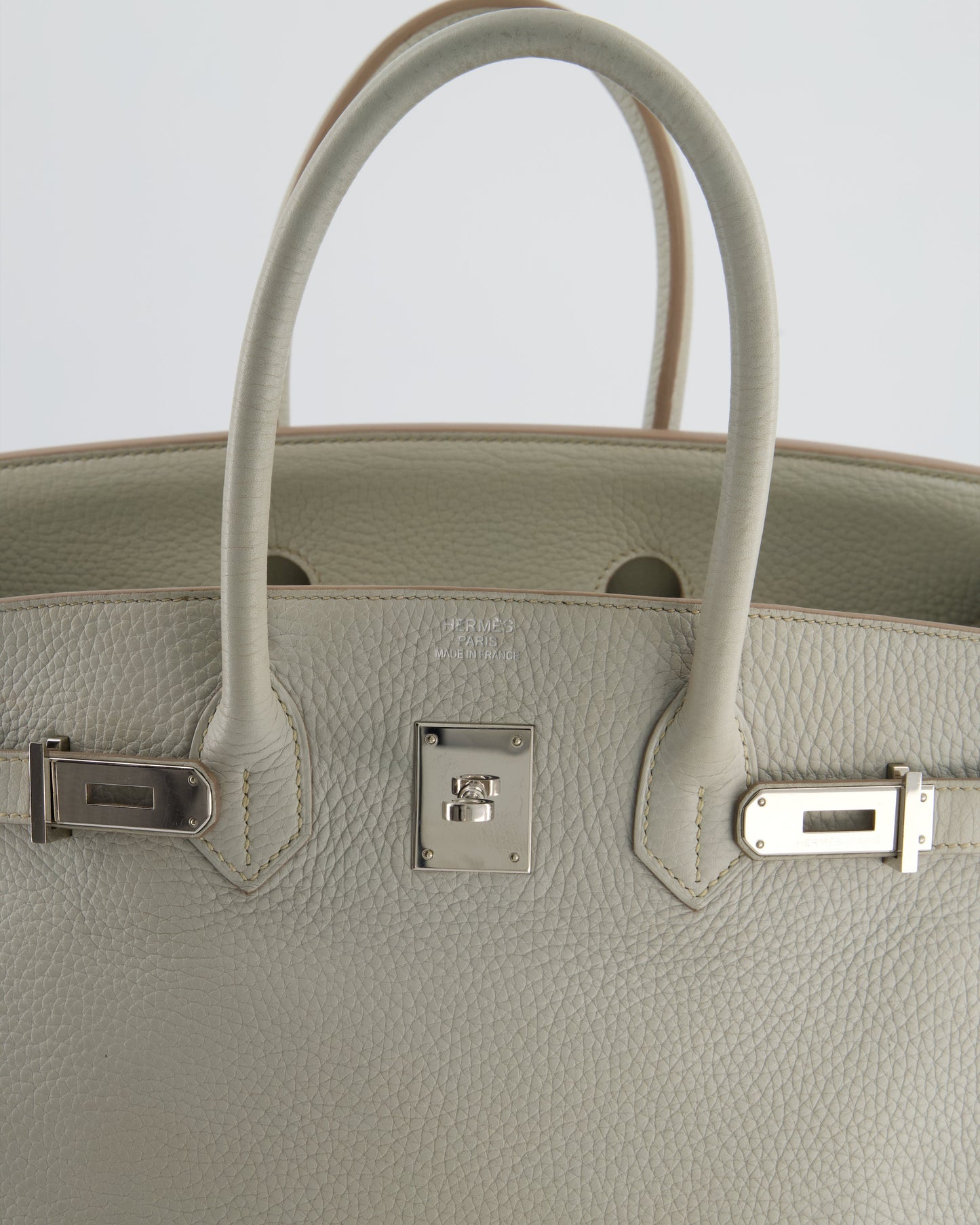 Herm�s Birkin 35 Retourne Bag in Gris Perle Togo Leather with Palladium Hardware