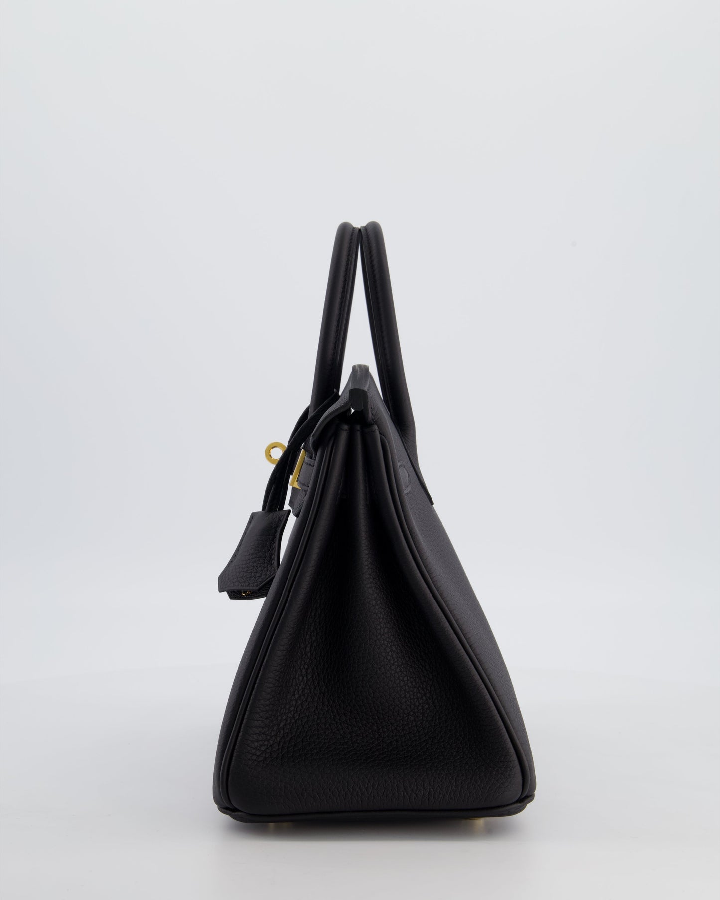 *HOT* Hermès Birkin 25 Retourne Bag in Noir Togo Leather with Gold Hardware