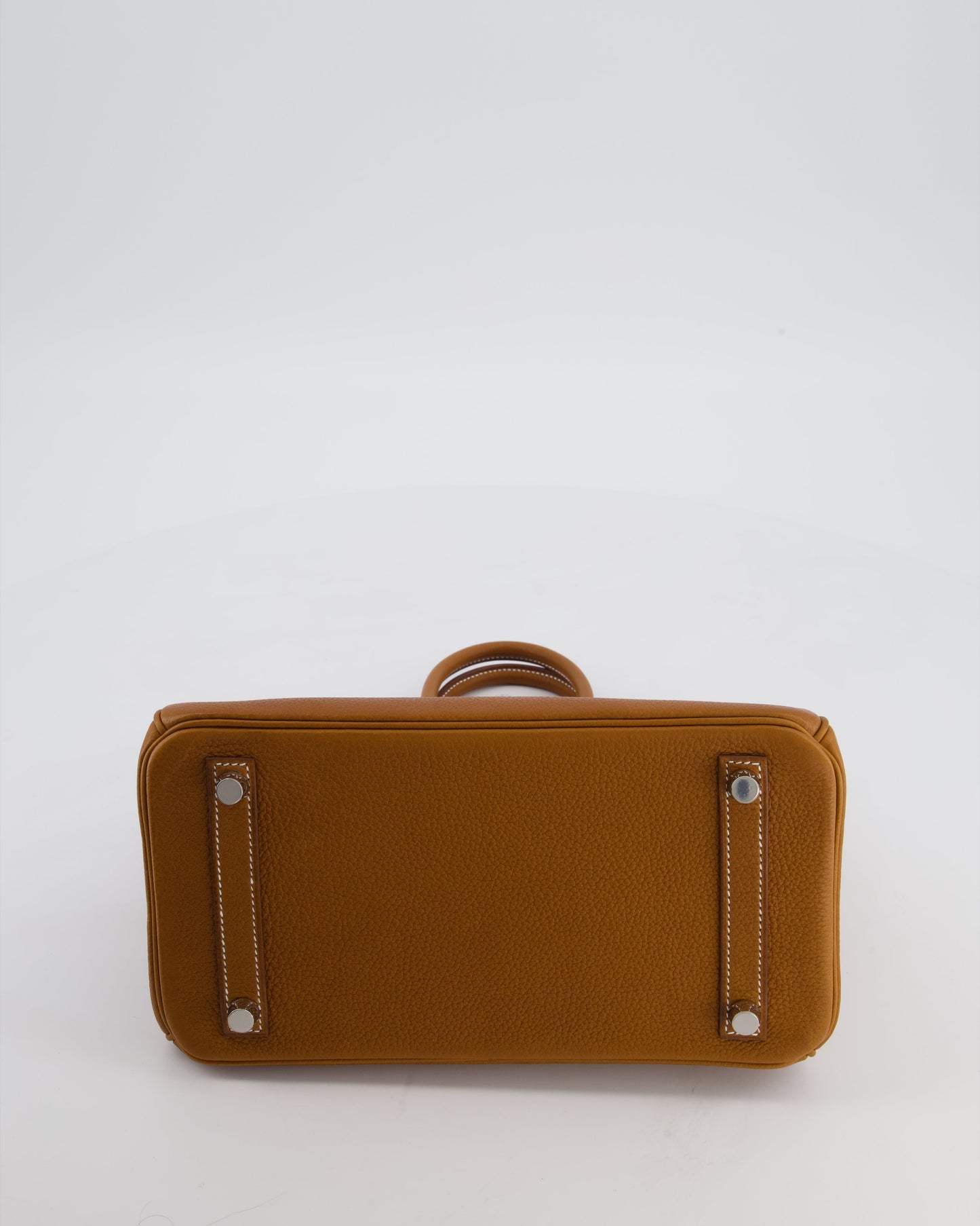 *RARE* Herm�s Birkin 25 Retourne Bag in Fauve Barenia Faubourg Leather with Palladium Hardware