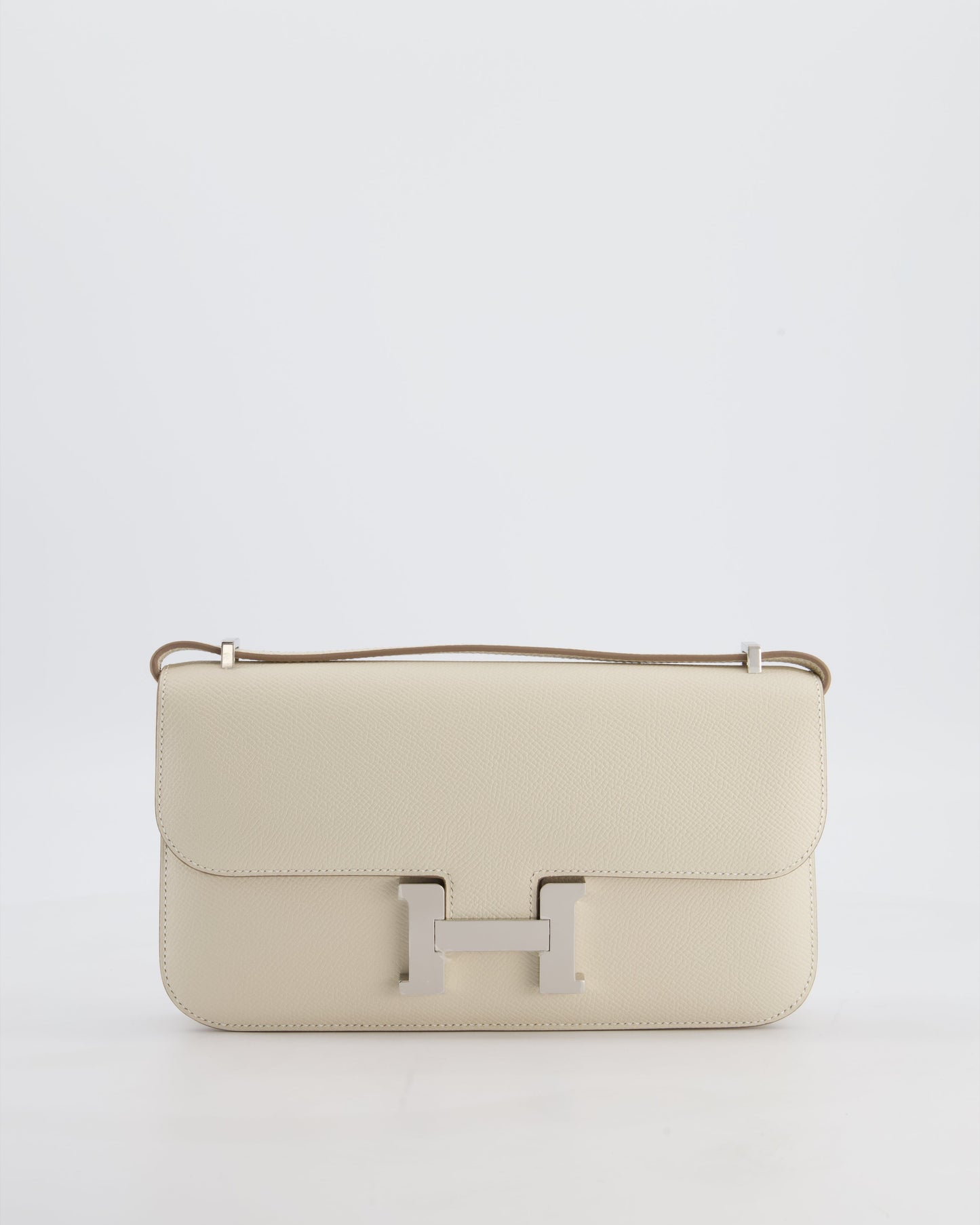 *NEW RELEASE* Hermès Constance 1-Elan Miroir Bag in Craie Epsom Leather with Palladium Hardware