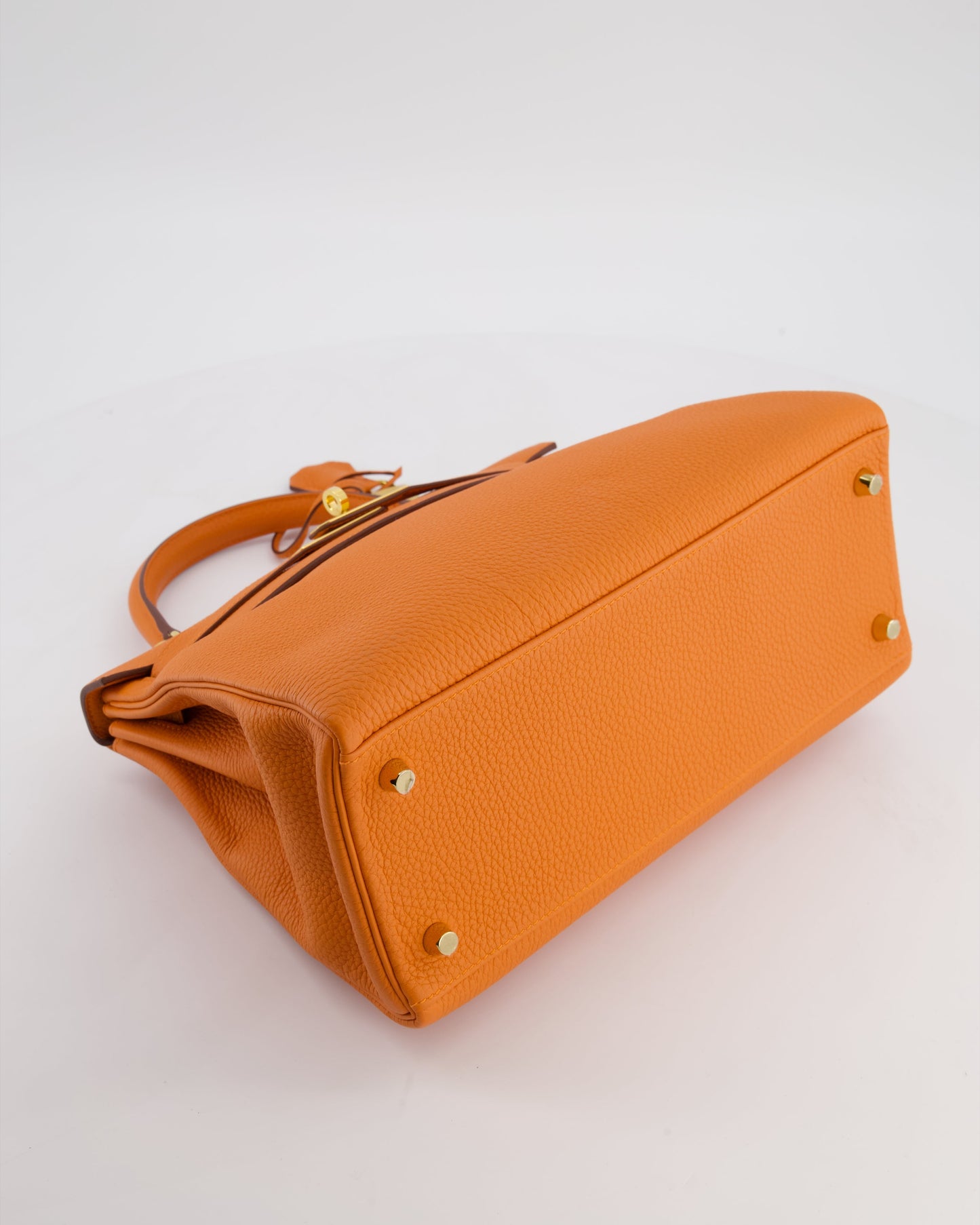 *FIRE PRICE* Herm�s Kelly Bag 28 Retourne in Orange Togo Leather with Gold Hardware