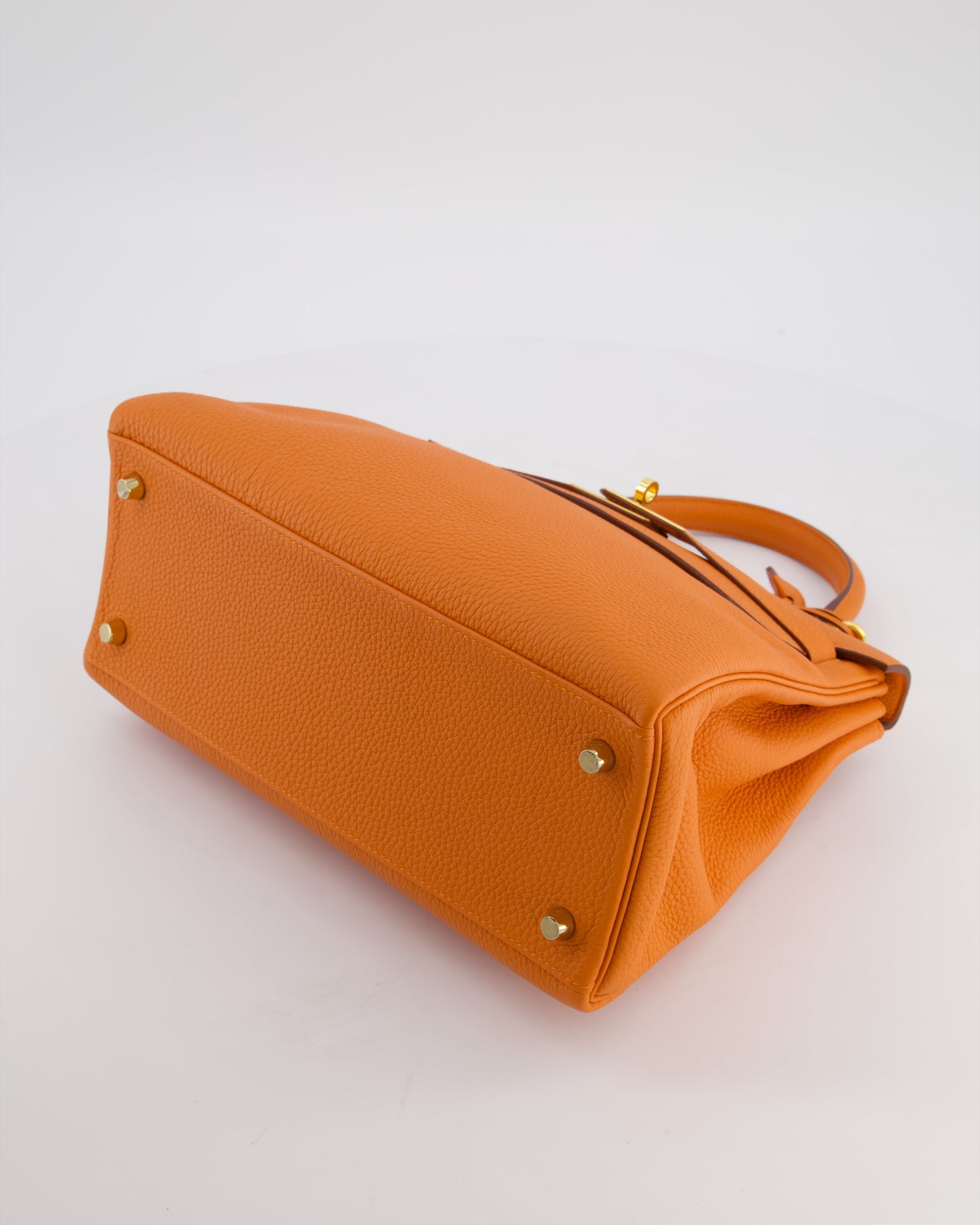 *FIRE PRICE* Herm�s Kelly Bag 28 Retourne in Orange Togo Leather with Gold Hardware