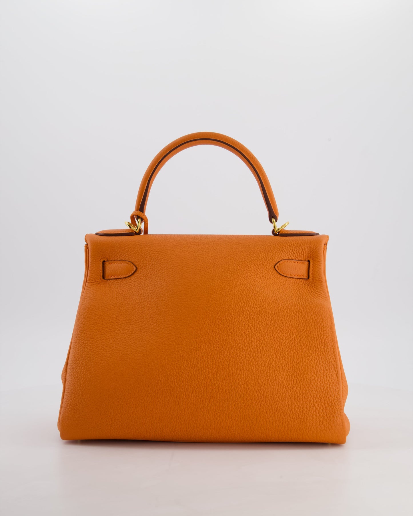 *FIRE PRICE* Herm�s Kelly Bag 28 Retourne in Orange Togo Leather with Gold Hardware