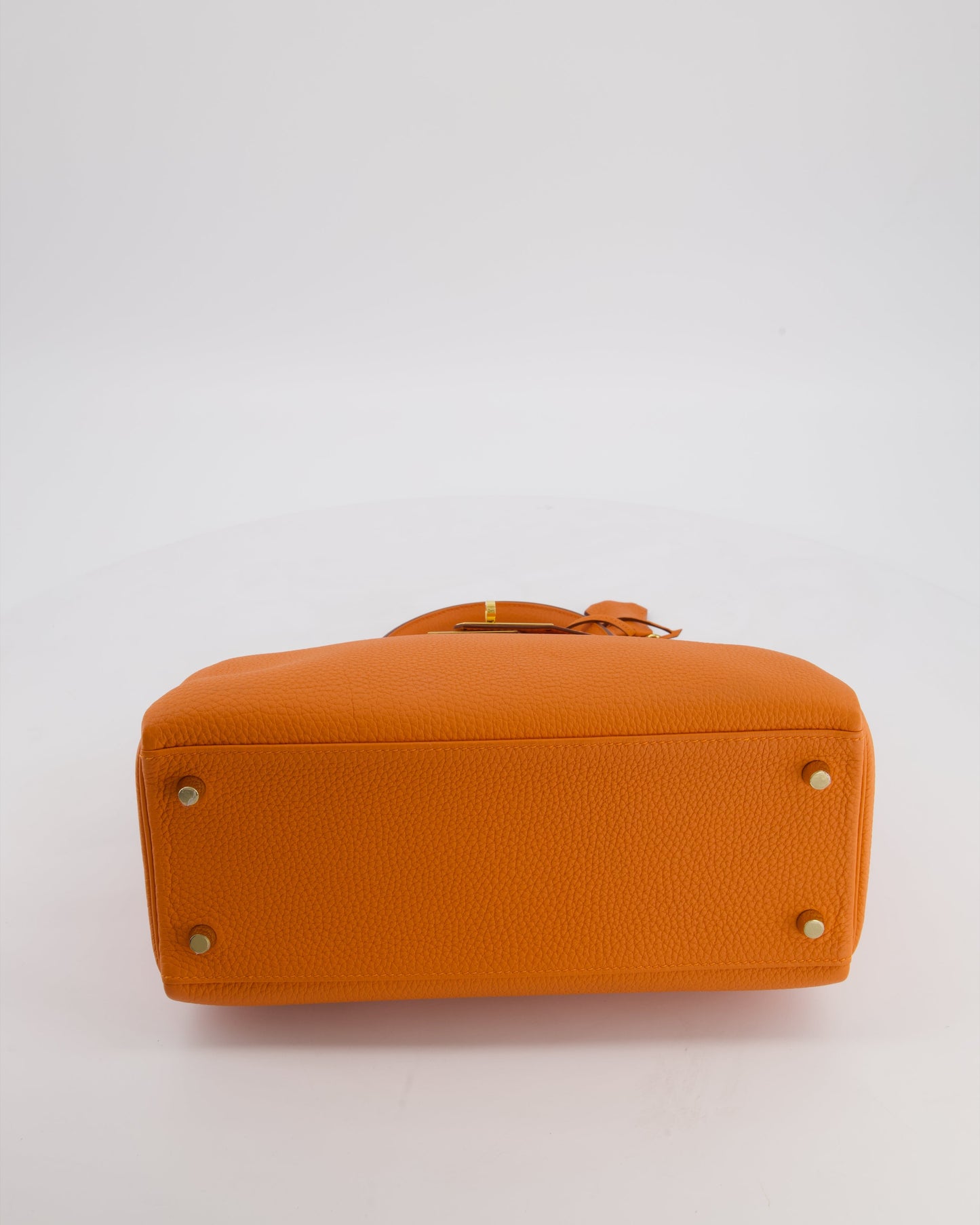 *FIRE PRICE* Herm�s Kelly Bag 28 Retourne in Orange Togo Leather with Gold Hardware