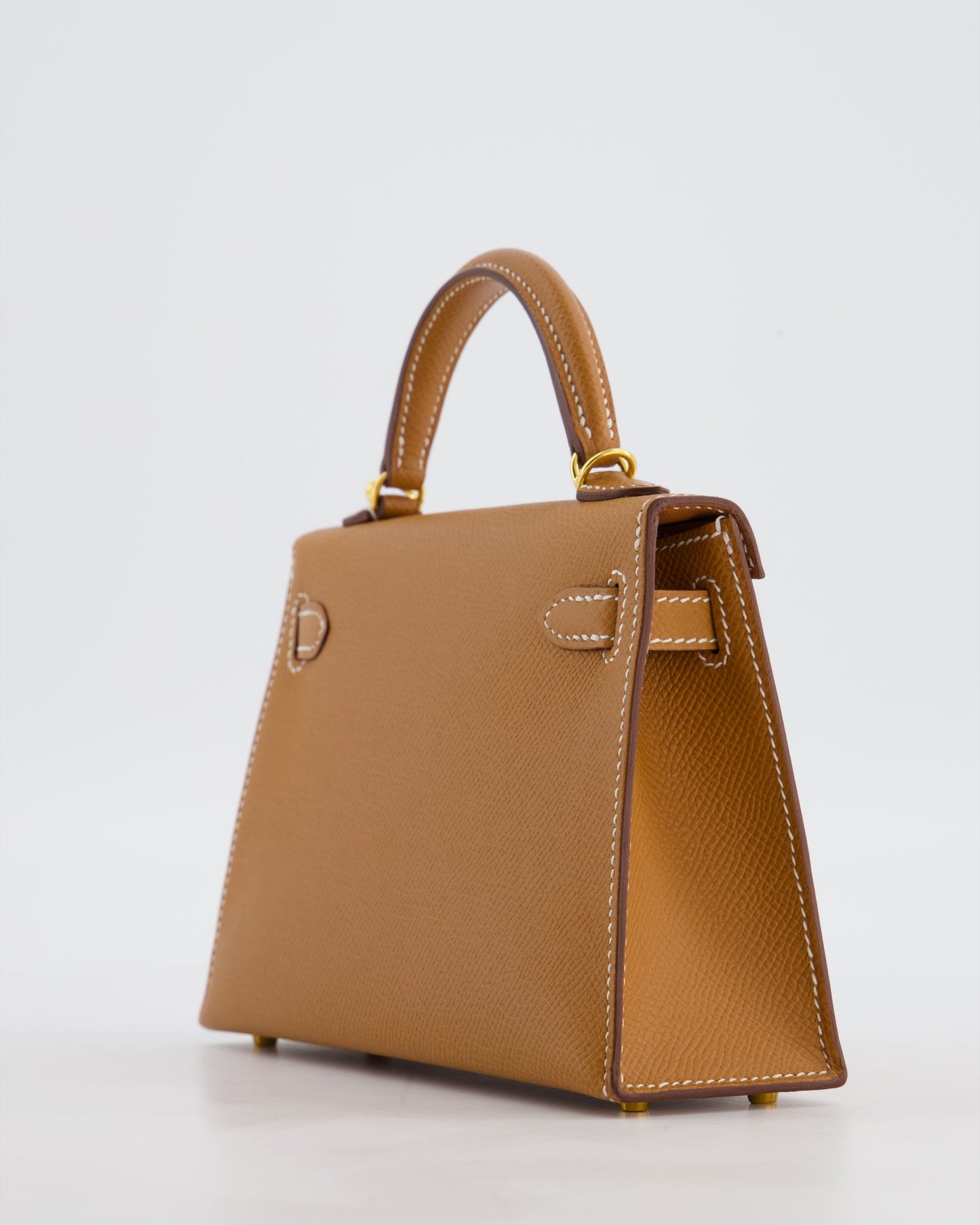 Herm�s Mini Kelly II 20 Bag in Gold Epsom Leather with Gold Hardware