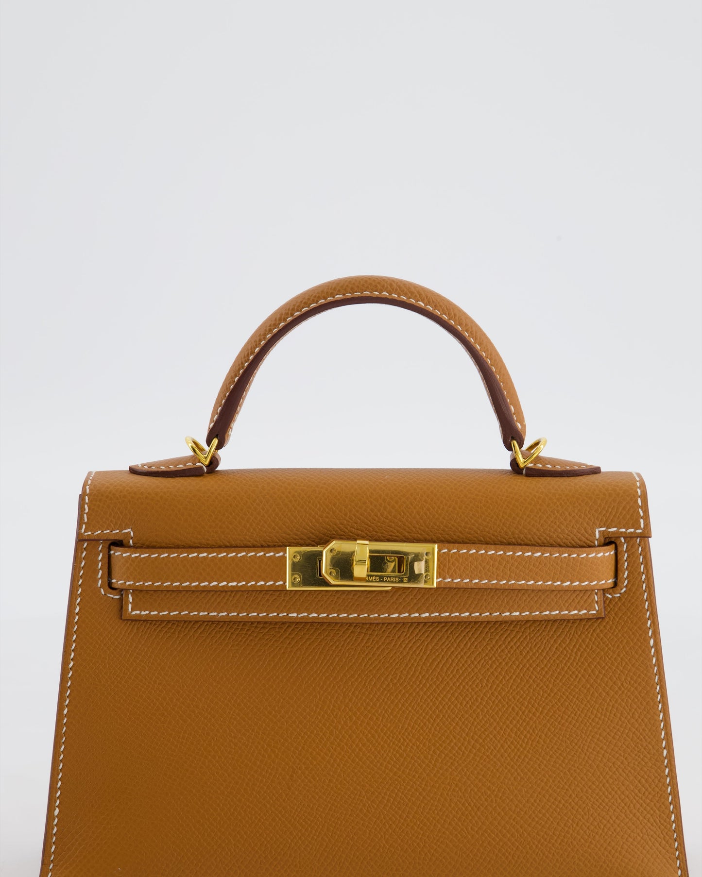 Herm�s Mini Kelly II 20 Bag in Gold Epsom Leather with Gold Hardware