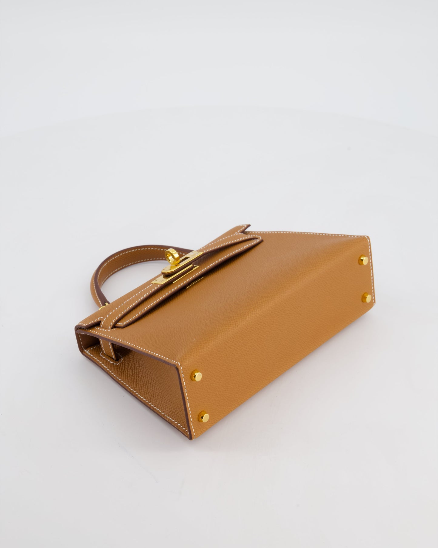 Herm�s Mini Kelly II 20 Bag in Gold Epsom Leather with Gold Hardware