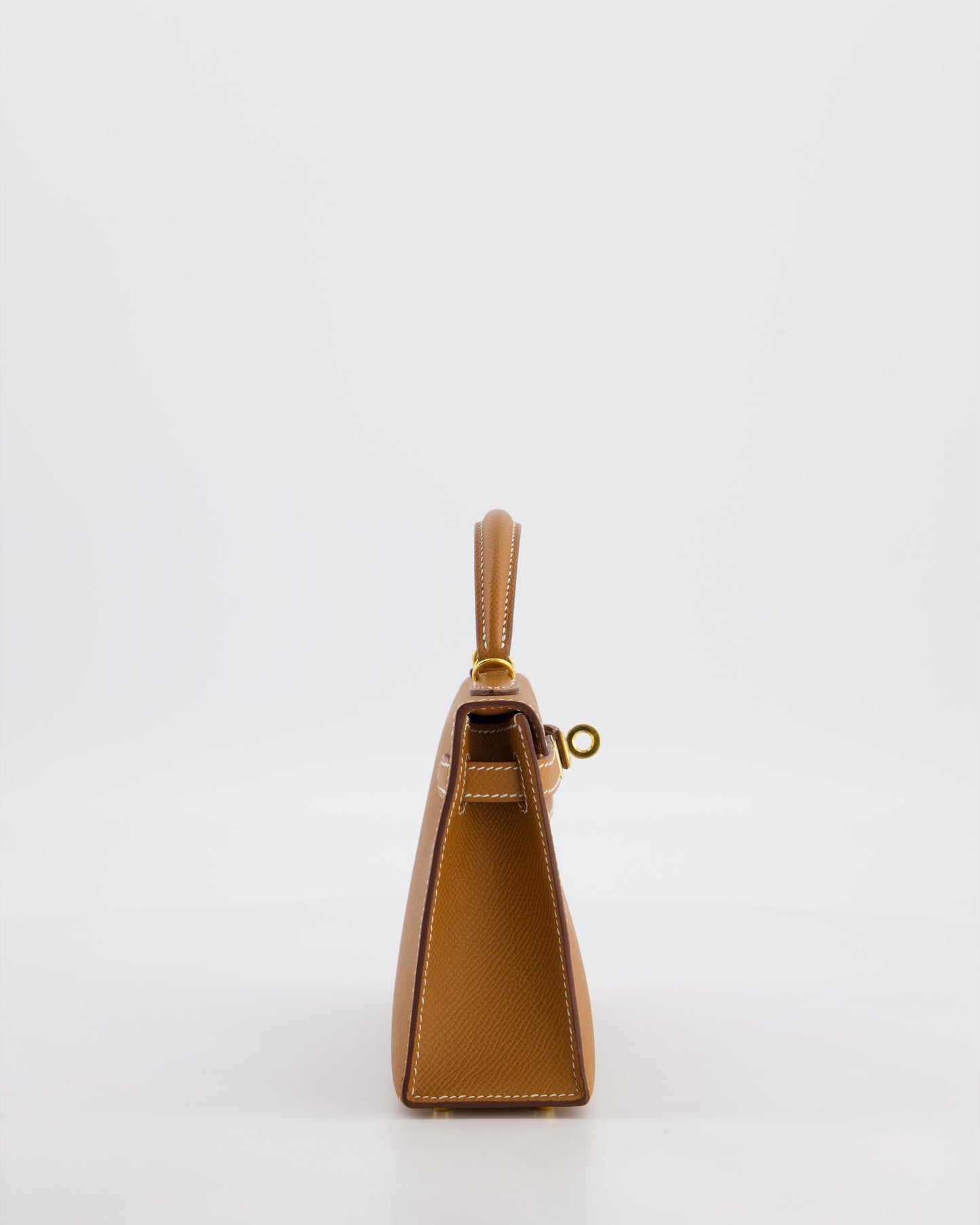 Herm�s Mini Kelly II 20 Bag in Gold Epsom Leather with Gold Hardware