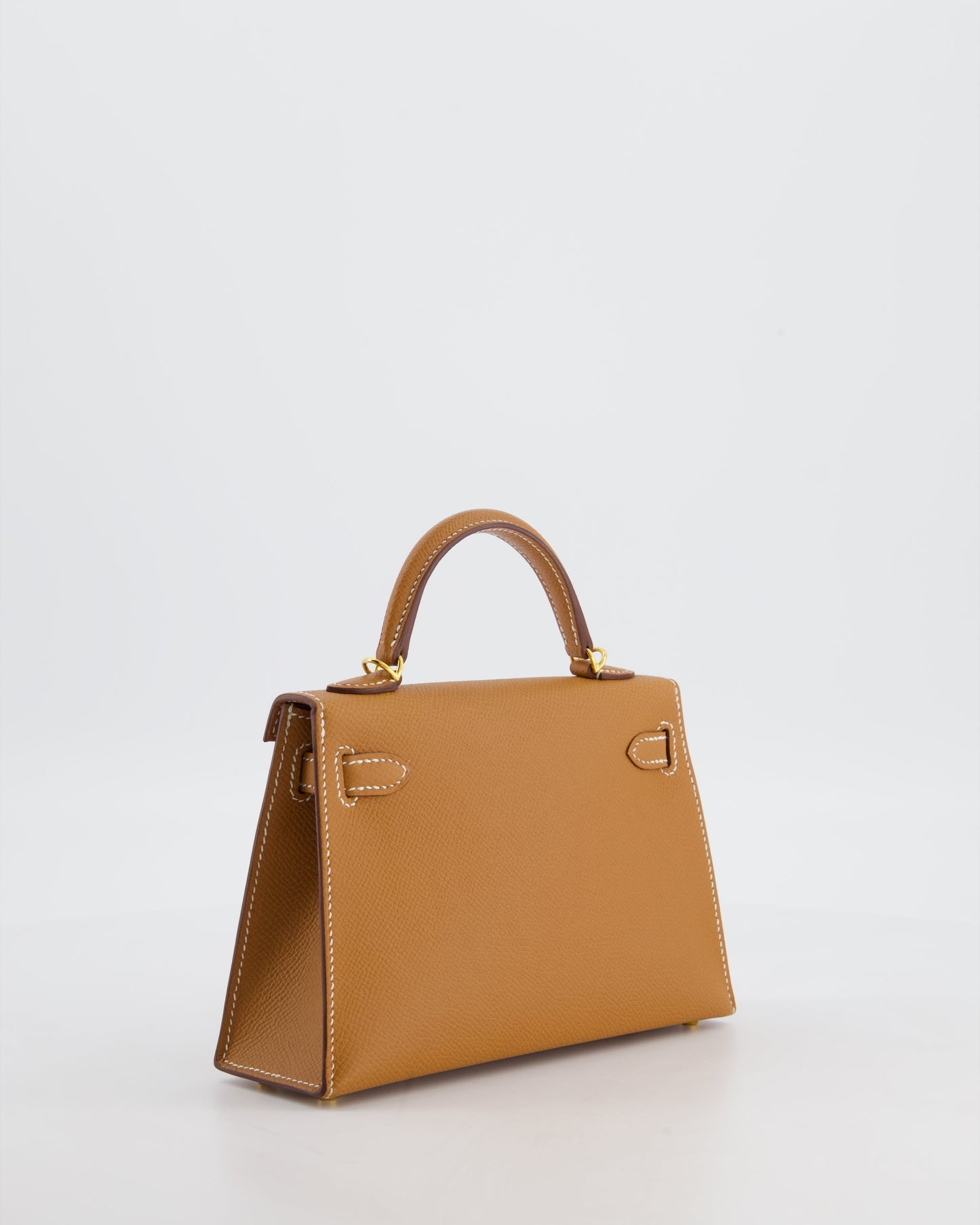 Herm�s Mini Kelly II 20 Bag in Gold Epsom Leather with Gold Hardware