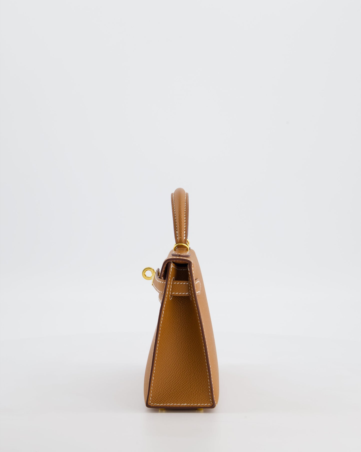 Herm�s Mini Kelly II 20 Bag in Gold Epsom Leather with Gold Hardware