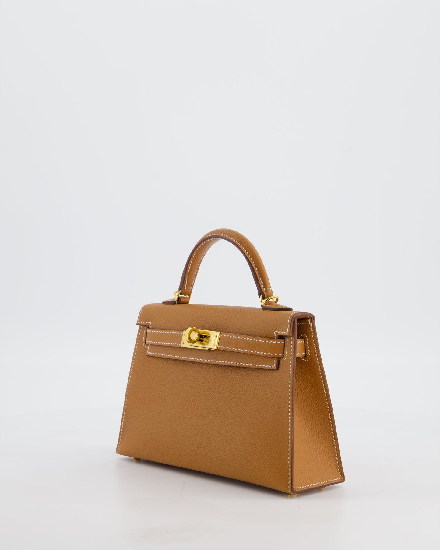 Herm�s Mini Kelly II 20 Bag in Gold Epsom Leather with Gold Hardware