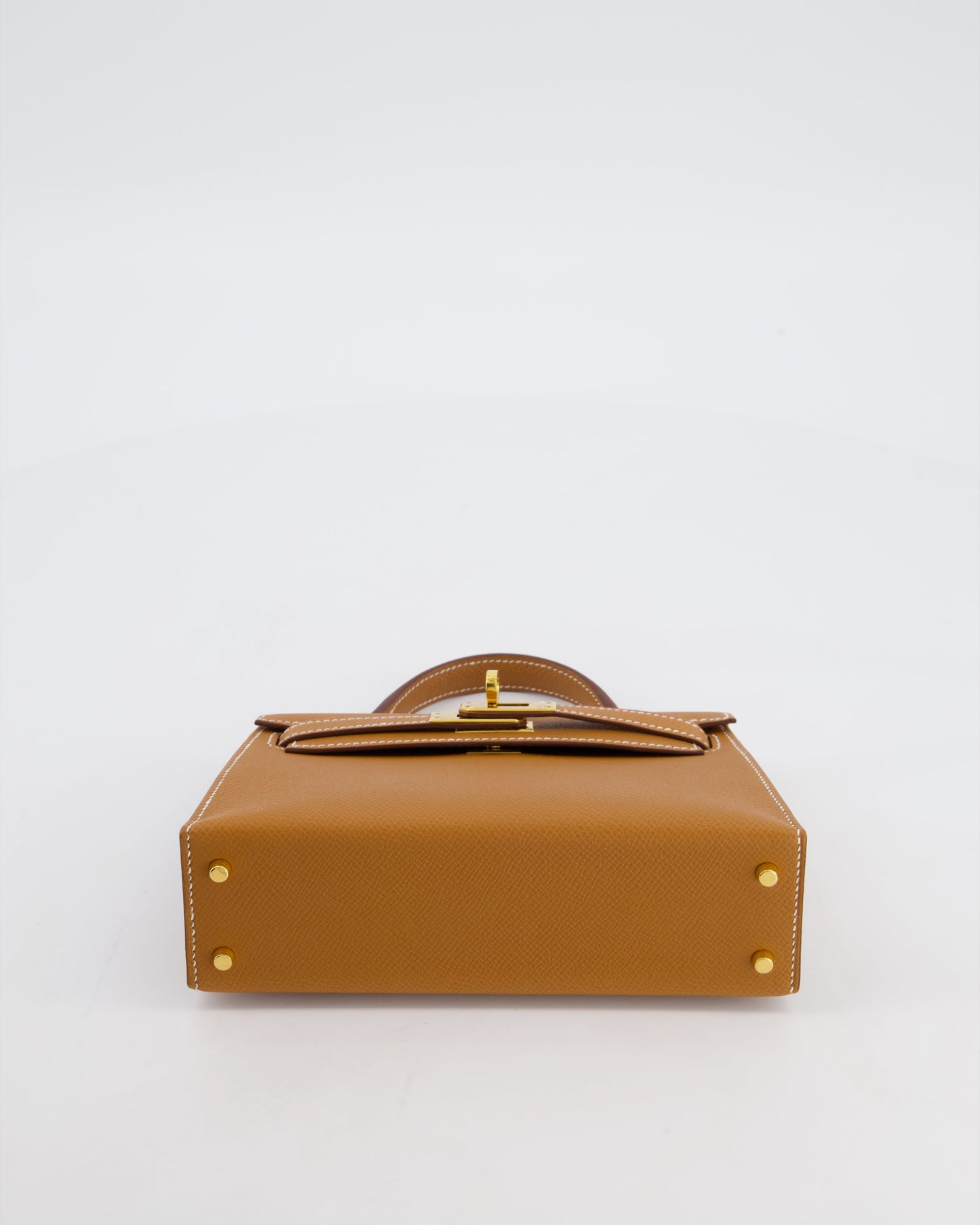 Herm�s Mini Kelly II 20 Bag in Gold Epsom Leather with Gold Hardware