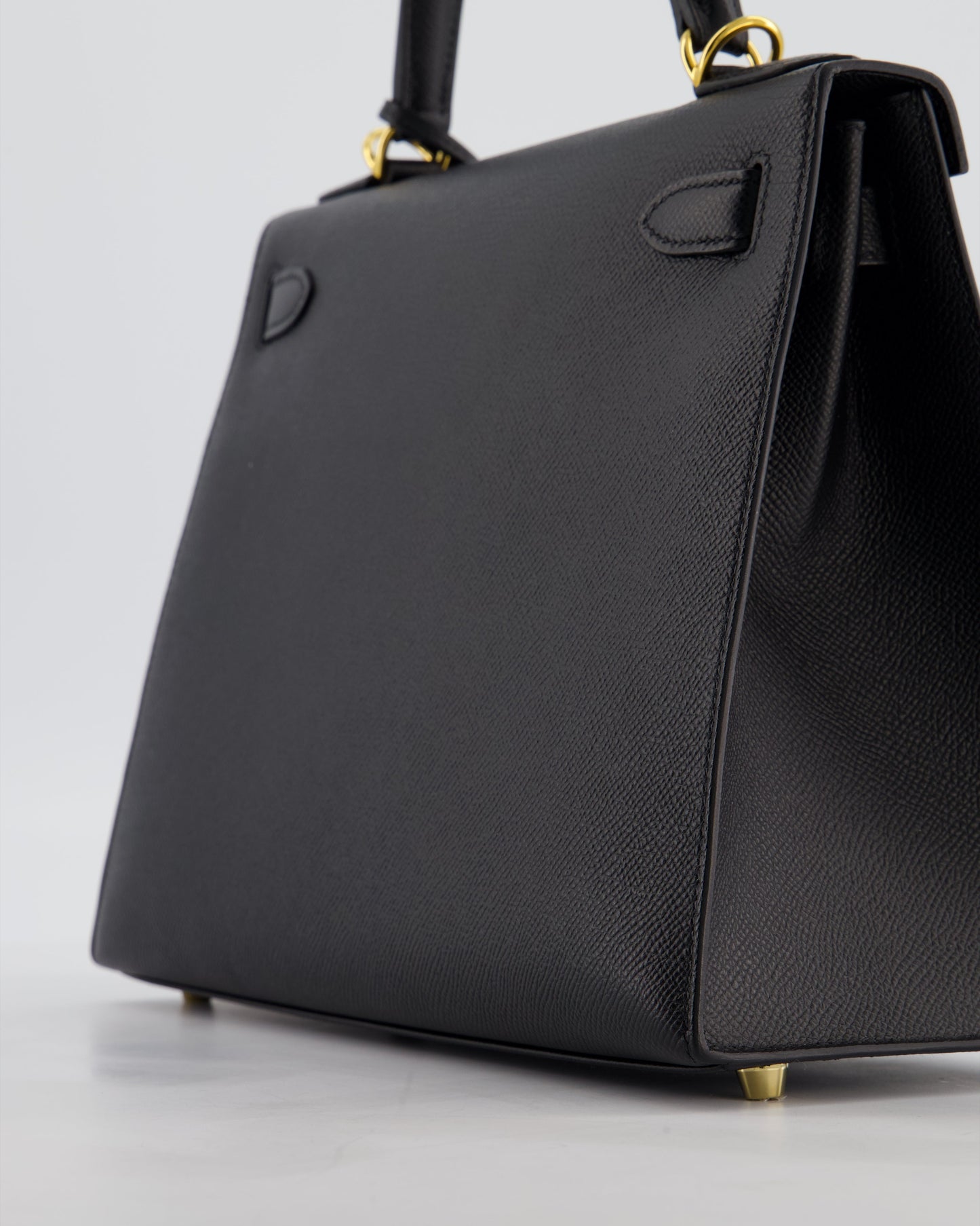 *HOT* Herm�s Kelly 28 Sellier Bag in Noir Epsom Leather with Gold Hardware