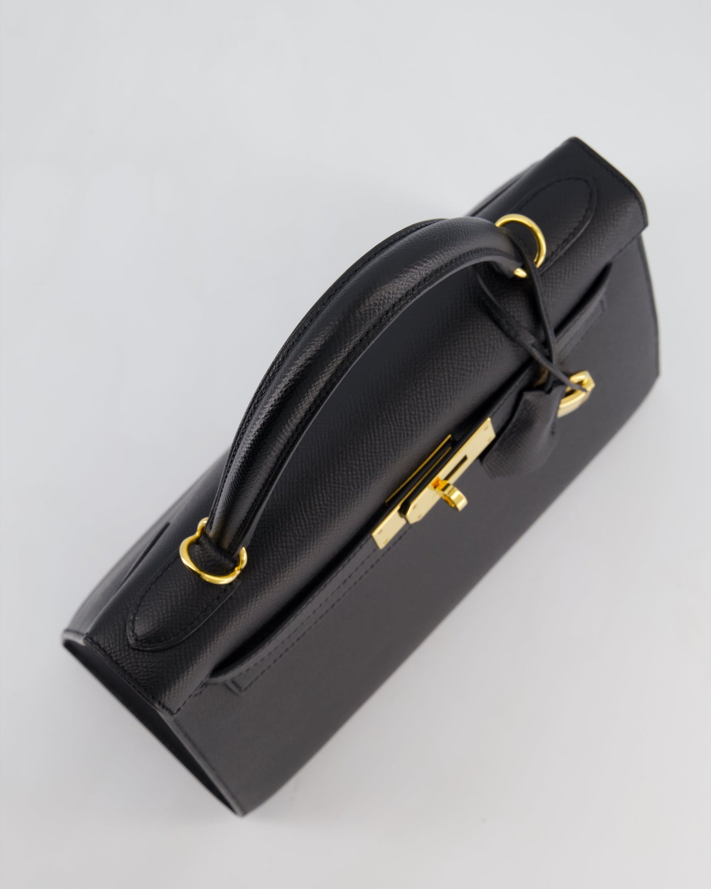 *HOT* Herm�s Kelly 28 Sellier Bag in Noir Epsom Leather with Gold Hardware