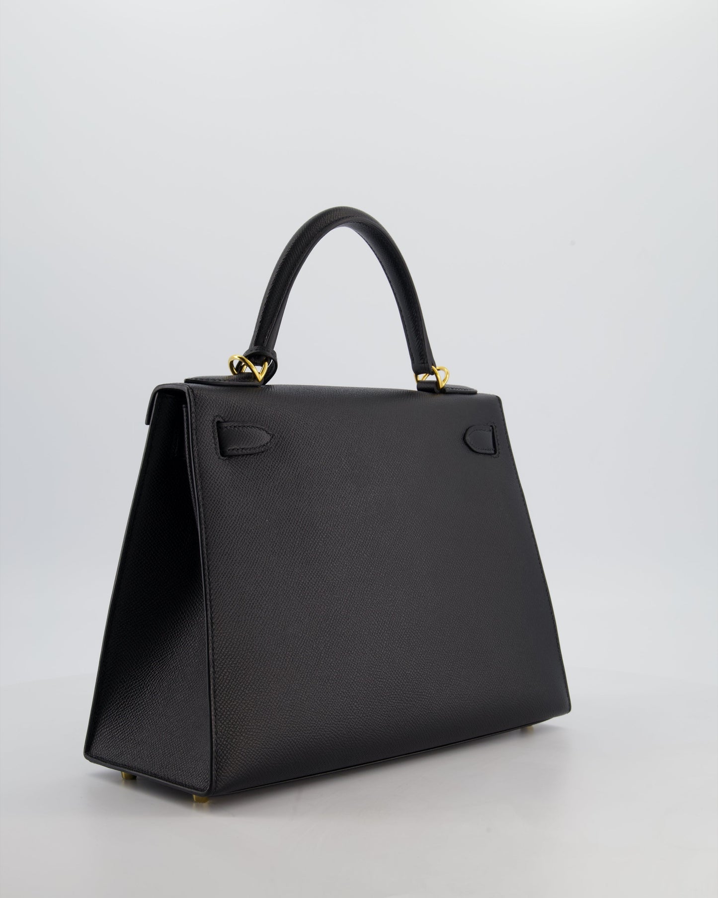 *HOT* Herm�s Kelly 28 Sellier Bag in Noir Epsom Leather with Gold Hardware