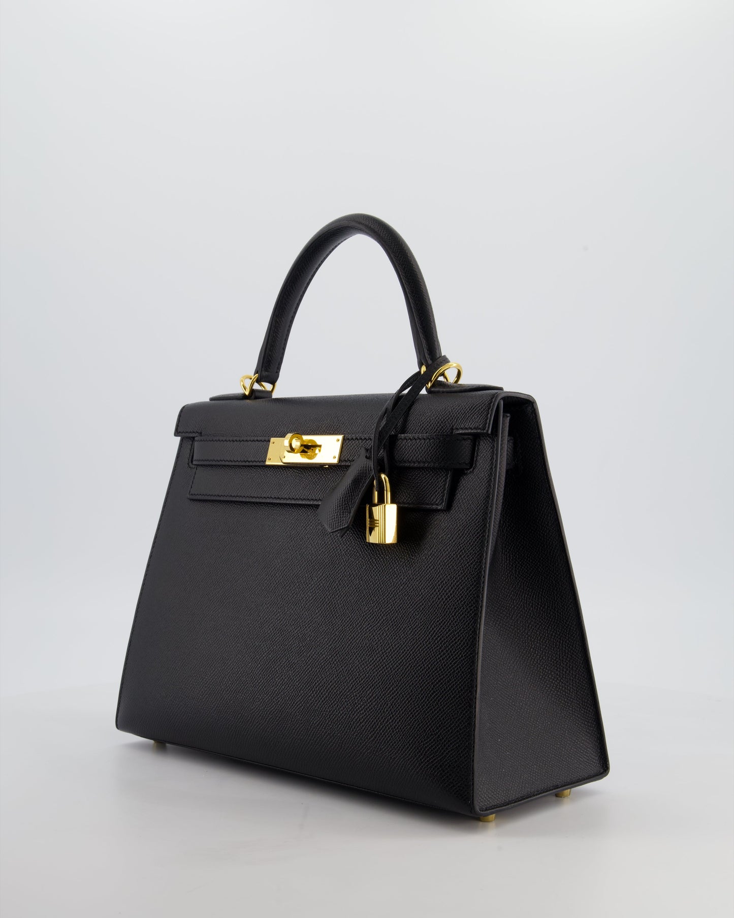 *HOT* Herm�s Kelly 28 Sellier Bag in Noir Epsom Leather with Gold Hardware