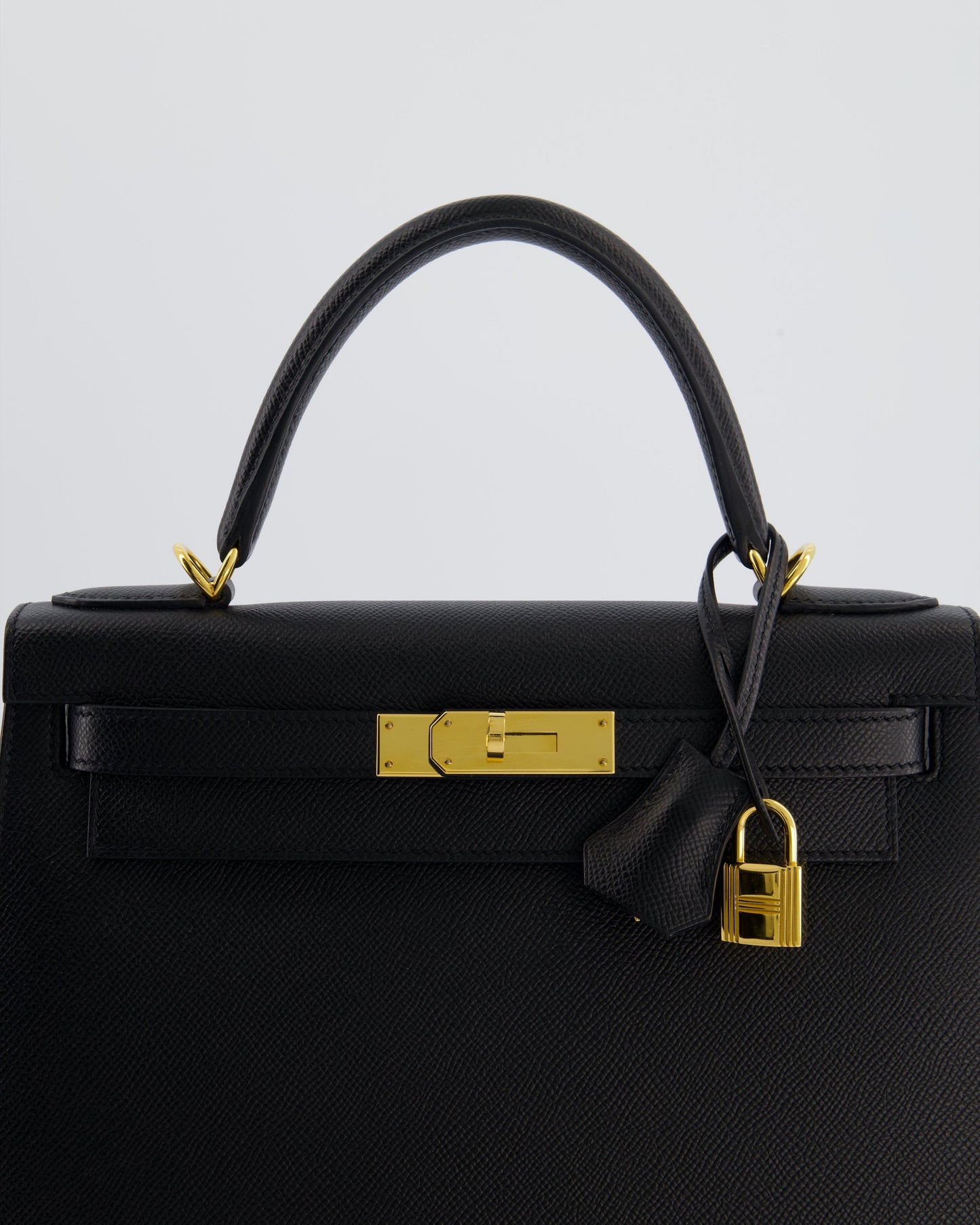 *HOT* Herm�s Kelly 28 Sellier Bag in Noir Epsom Leather with Gold Hardware