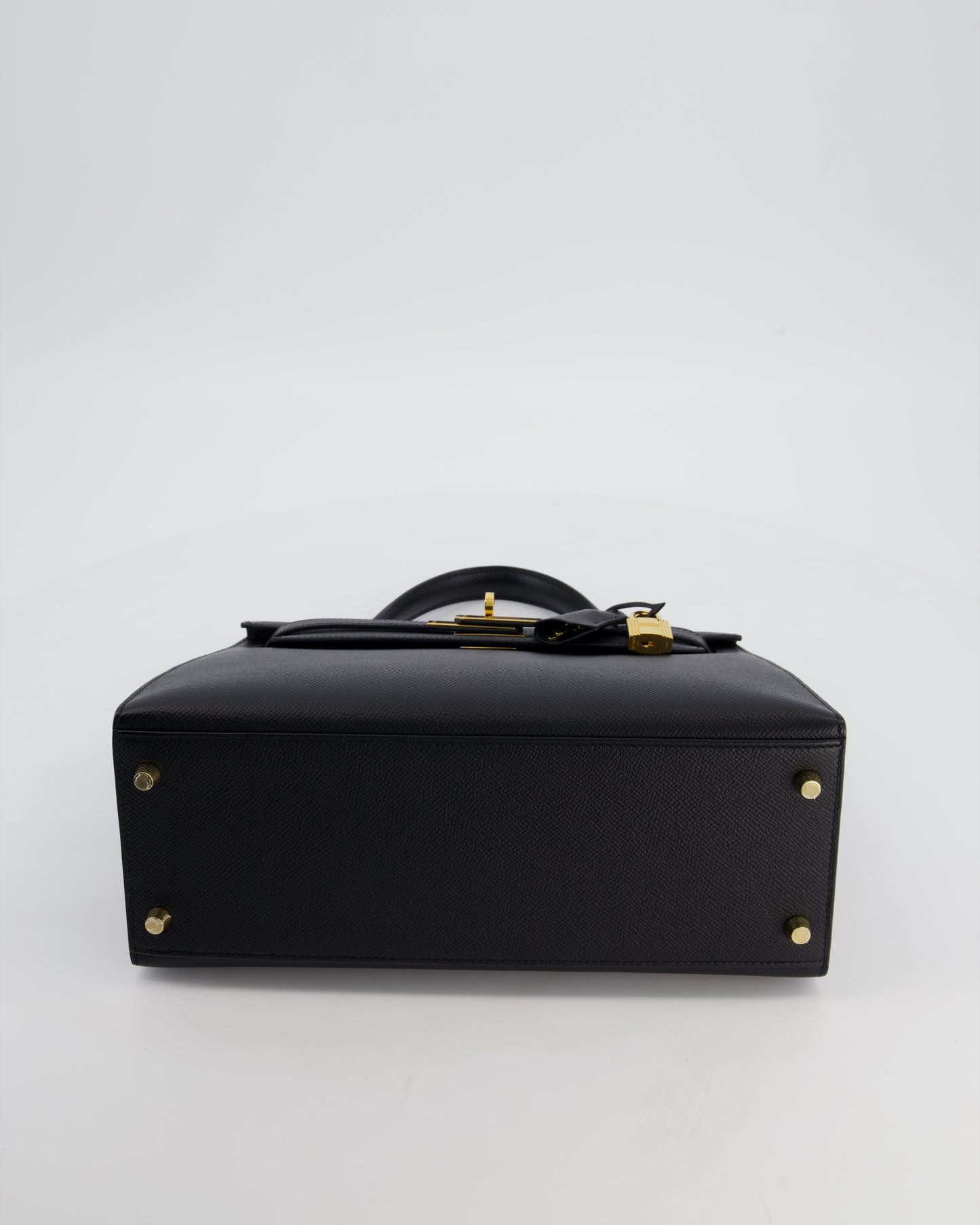 *HOT* Herm�s Kelly 28 Sellier Bag in Noir Epsom Leather with Gold Hardware