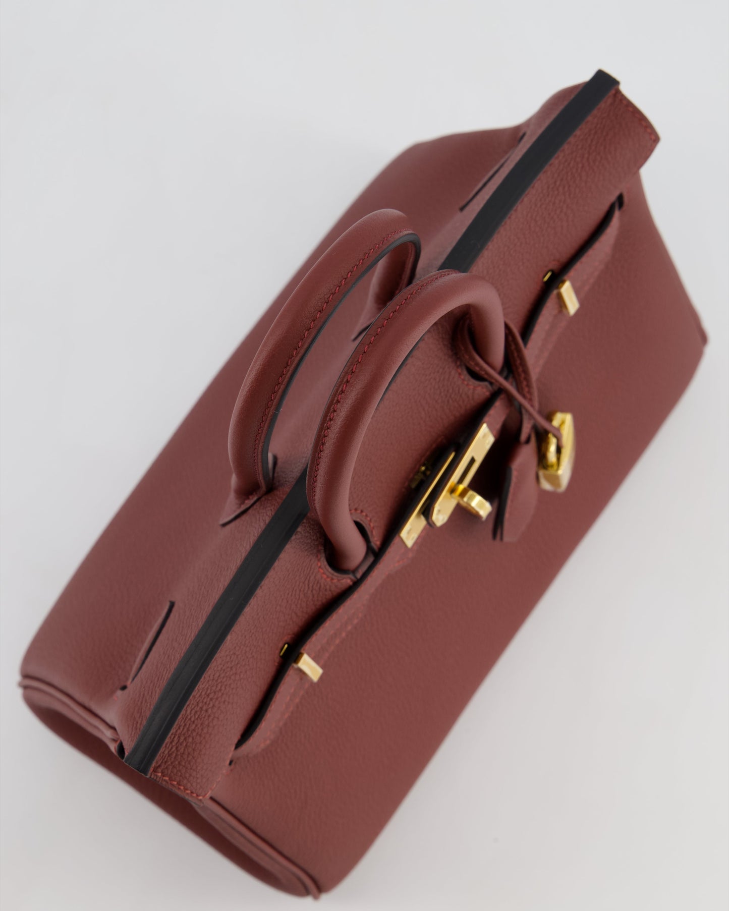 *HOT* Herm�s Birkin 25 Retourne Bag in Rouge H Togo Leather with Gold Hardware