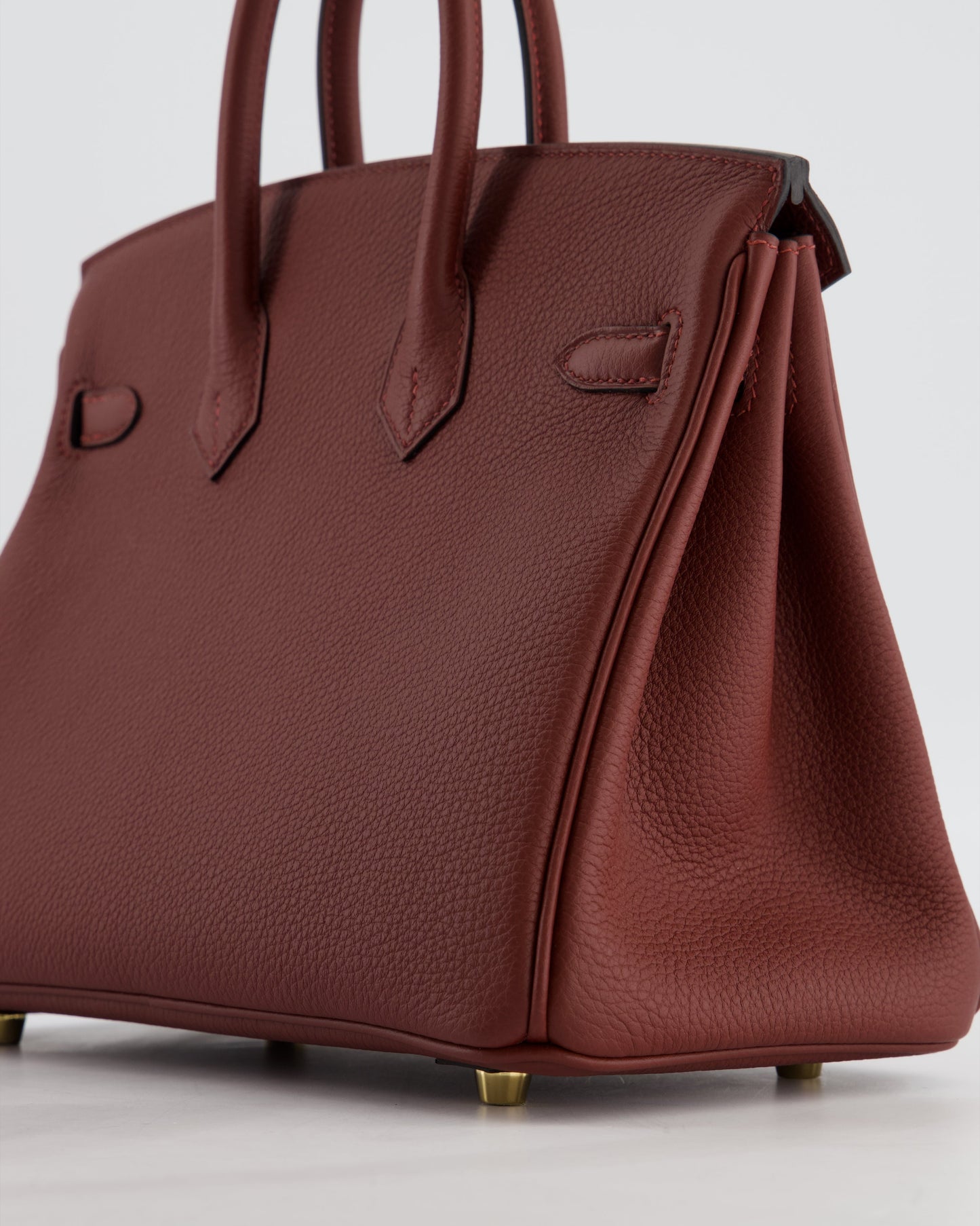 *HOT* Herm�s Birkin 25 Retourne Bag in Rouge H Togo Leather with Gold Hardware