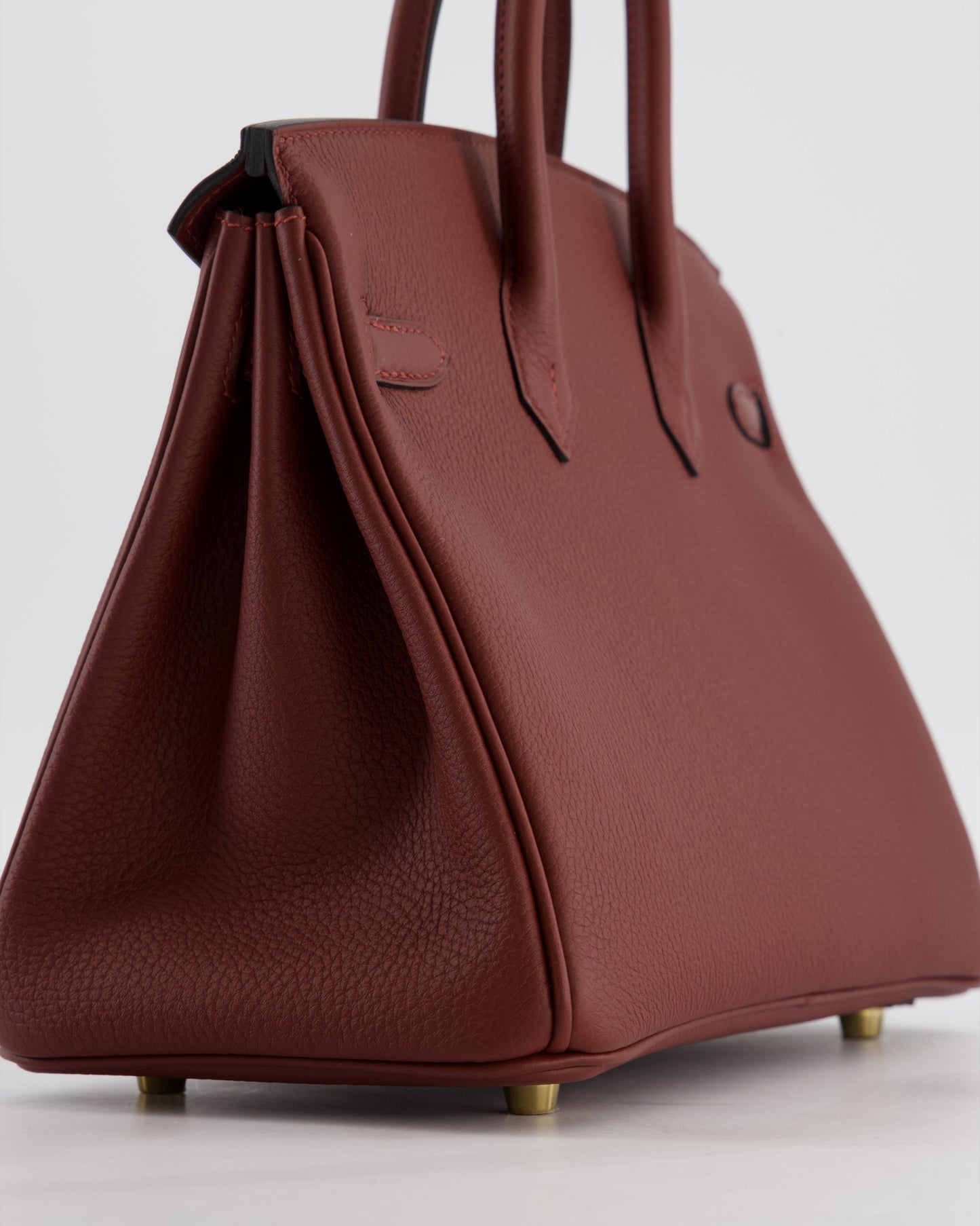 *HOT* Herm�s Birkin 25 Retourne Bag in Rouge H Togo Leather with Gold Hardware