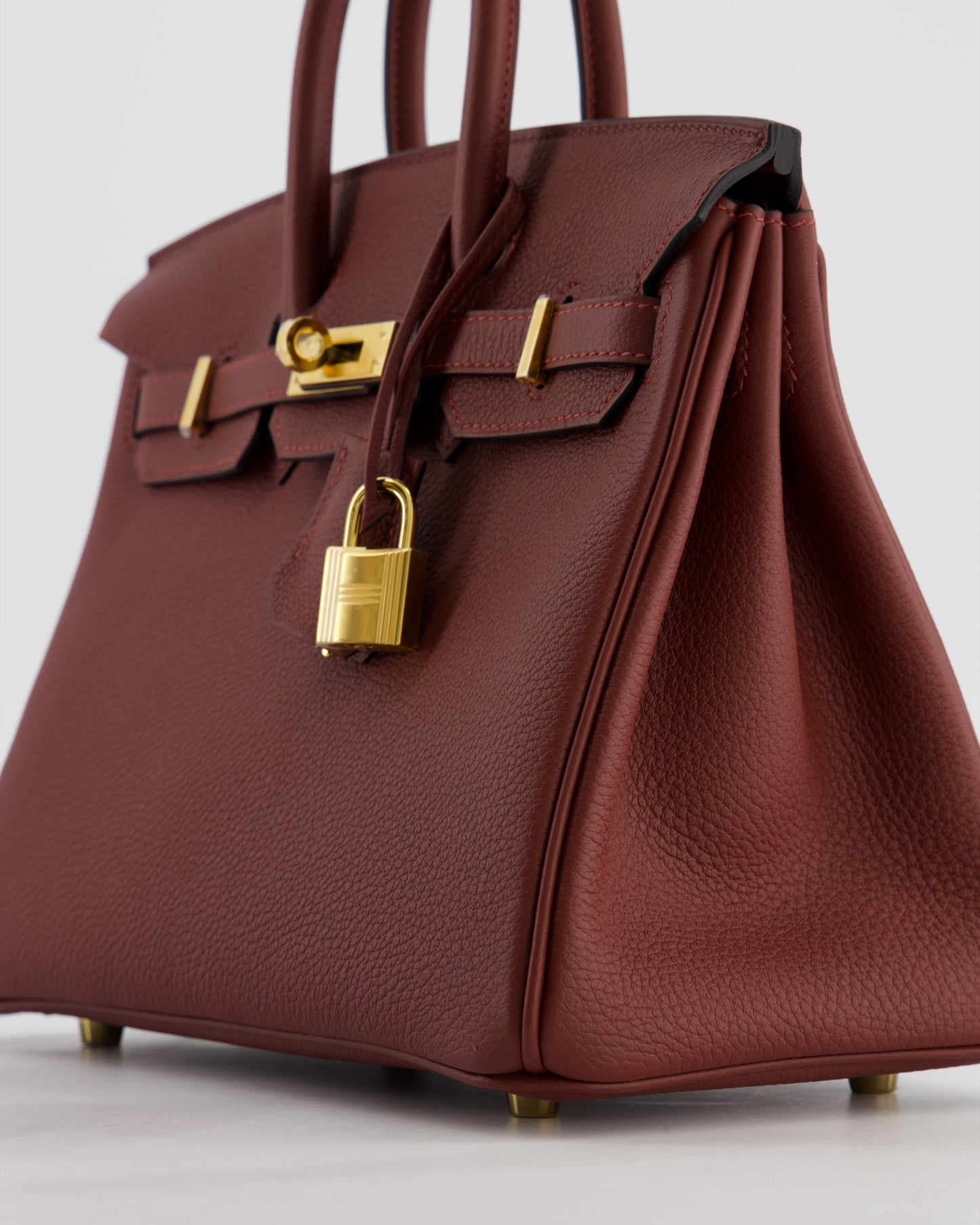 *HOT* Herm�s Birkin 25 Retourne Bag in Rouge H Togo Leather with Gold Hardware
