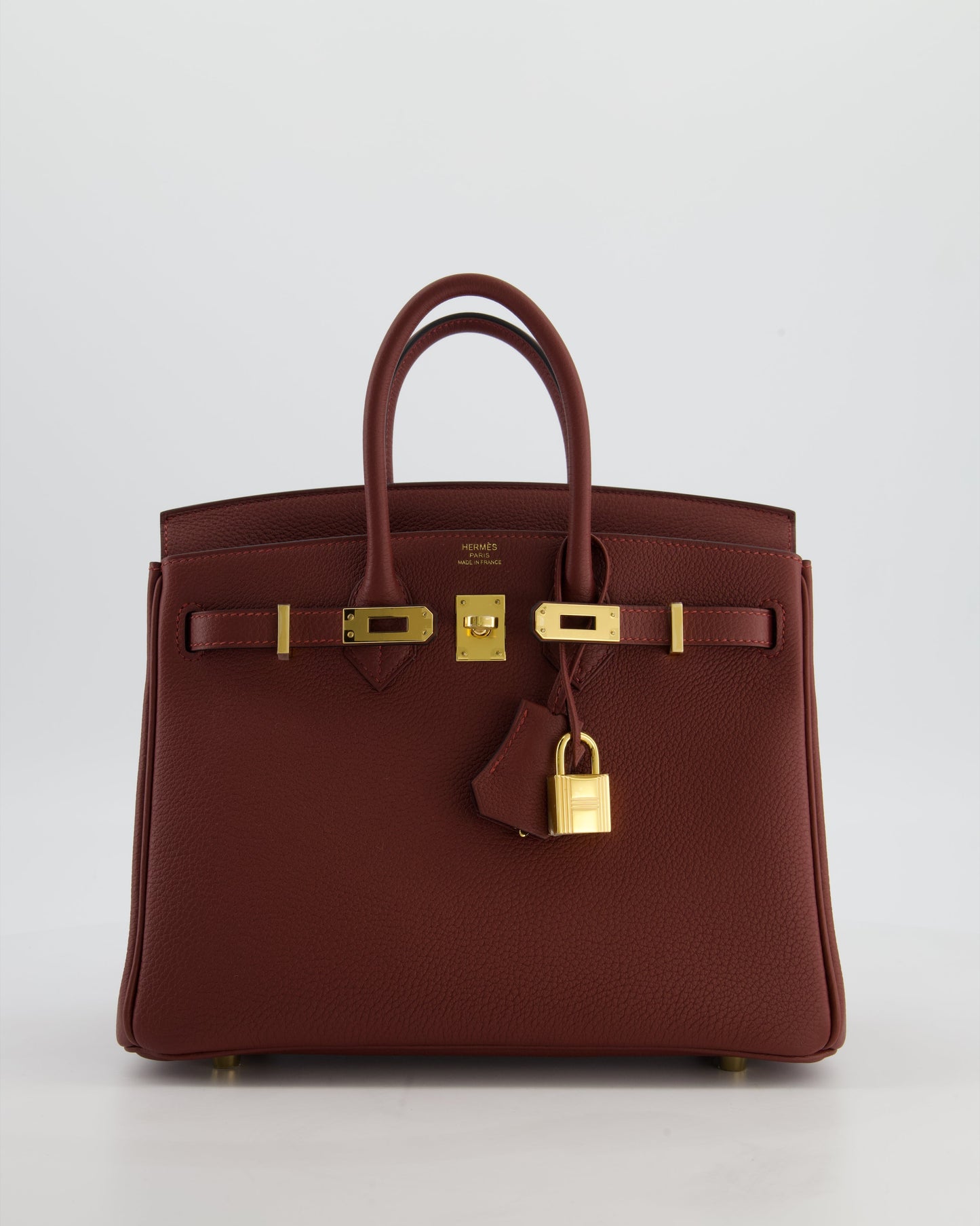 *HOT* Herm�s Birkin 25 Retourne Bag in Rouge H Togo Leather with Gold Hardware
