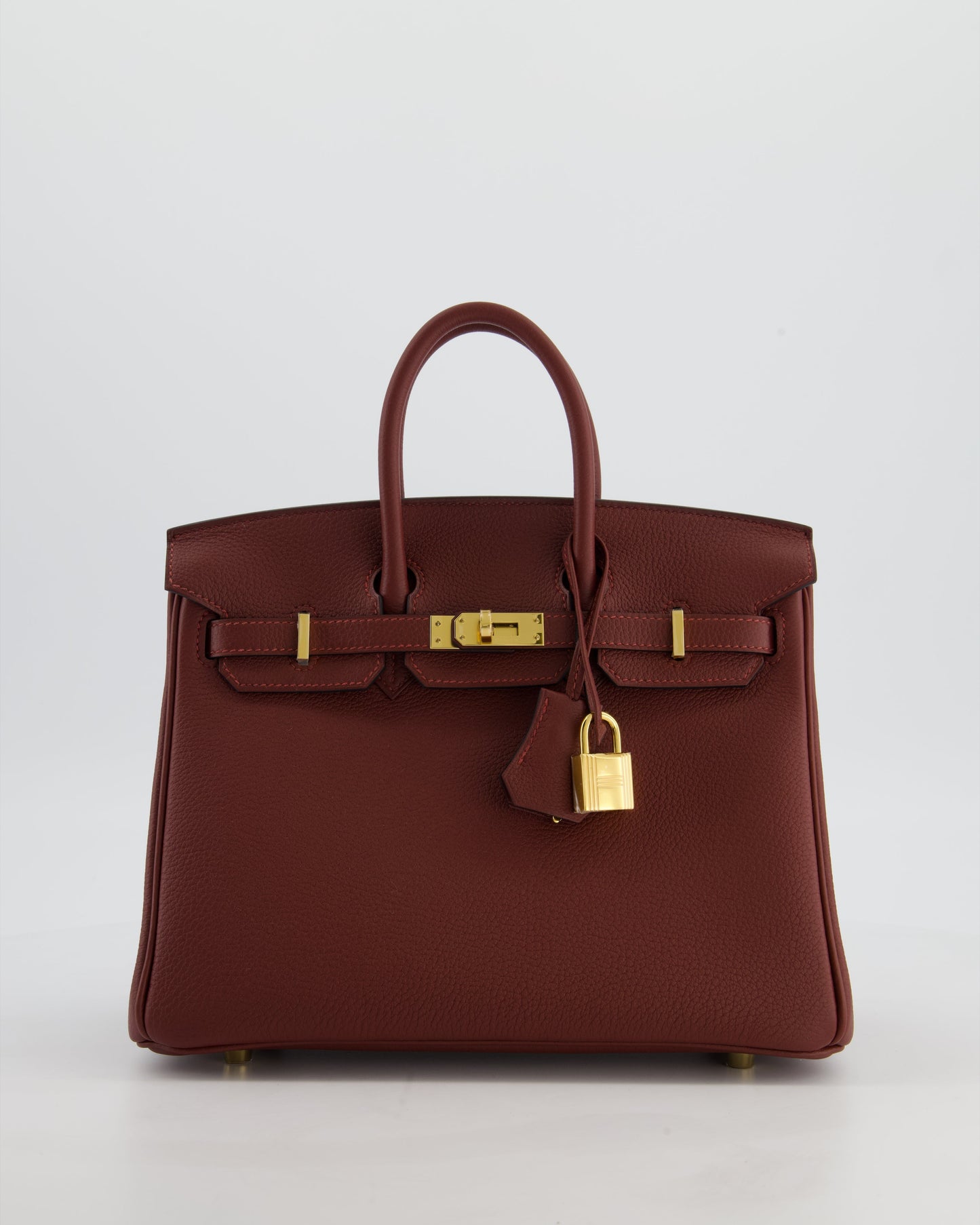 *HOT* Herm�s Birkin 25 Retourne Bag in Rouge H Togo Leather with Gold Hardware