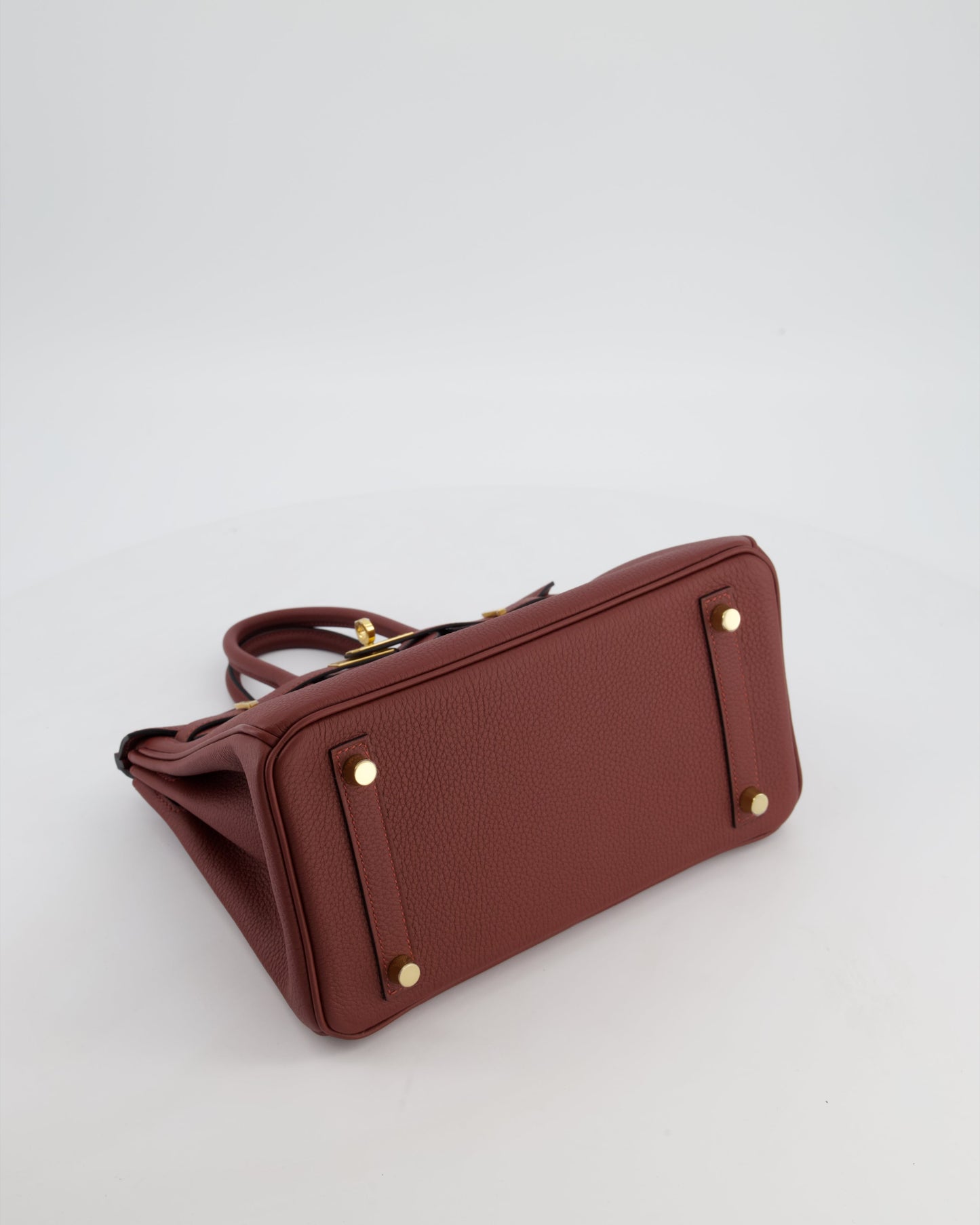 *HOT* Herm�s Birkin 25 Retourne Bag in Rouge H Togo Leather with Gold Hardware